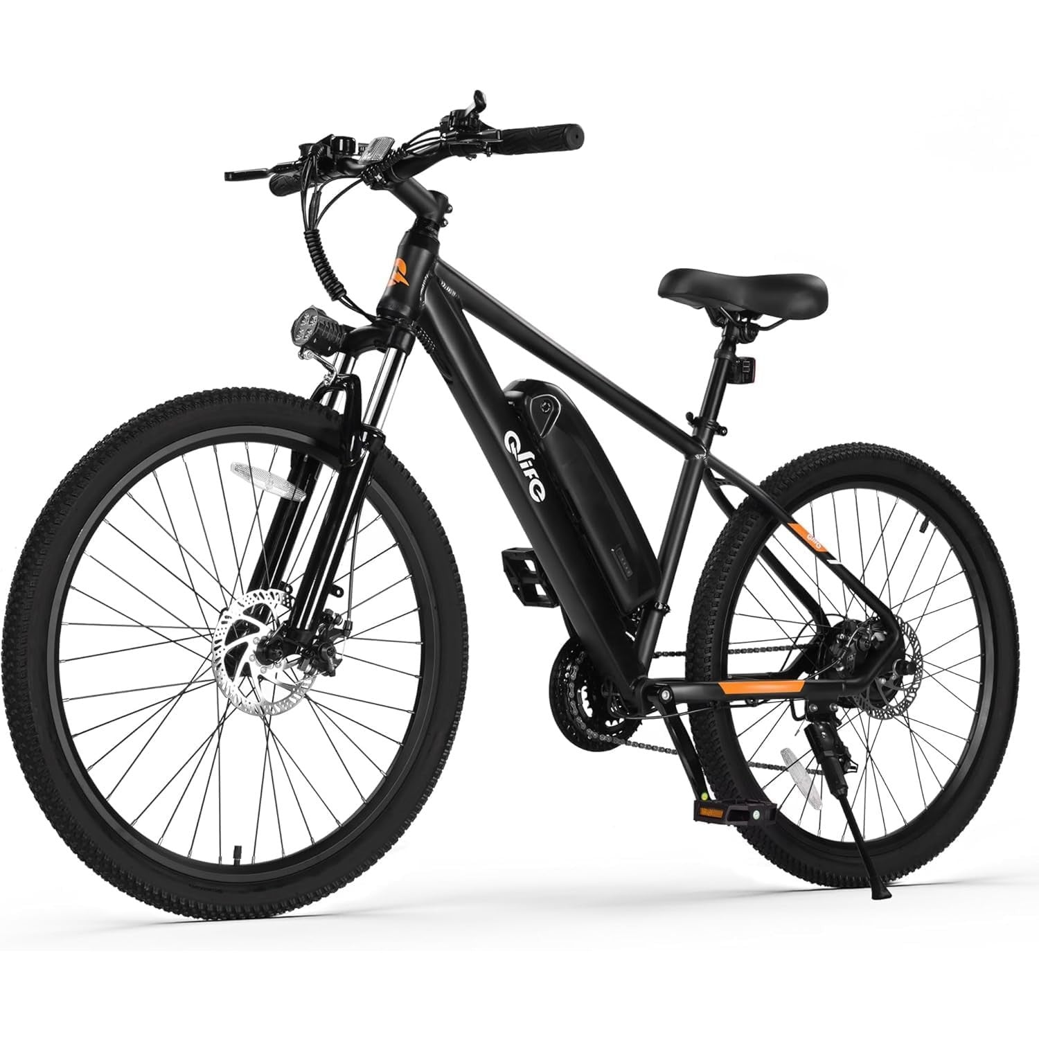 Qlife Racer Electric Bike for Adults - 21-Speed Mountain Lightweight Ebike with Peak 1000W/750W 25MPH/22MPH Brushless Motor, 375Wh Removable Battery, 26X2.1 Tire Step Over E-MTB, Up to 40 Miles