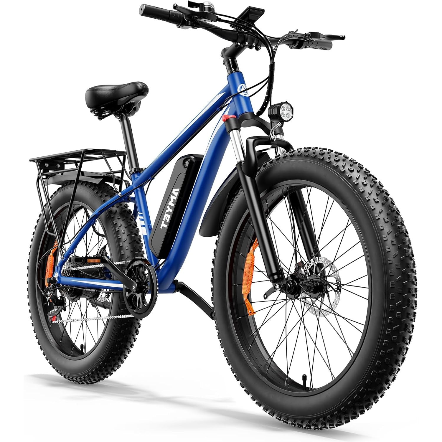 AMYET EB26 Electric Bike for Adults Peak 1500W Electric Bicycle 48V 15AH (720WH) Battery Electric Bike 26" Fat Tire Mountain 28mph 7 Speed Gears Ebike