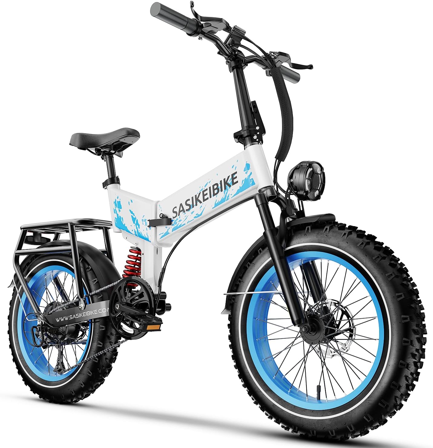 1500W Electric Bike for Adults Full Suspension,48/52v 20AH Electric Dirt Bike with 20" x 4.0 Fat Tire, Max 30+MPH & 70 Miles Electric Bicycle, Ebike for Snow, Mountains, Road UL Certified