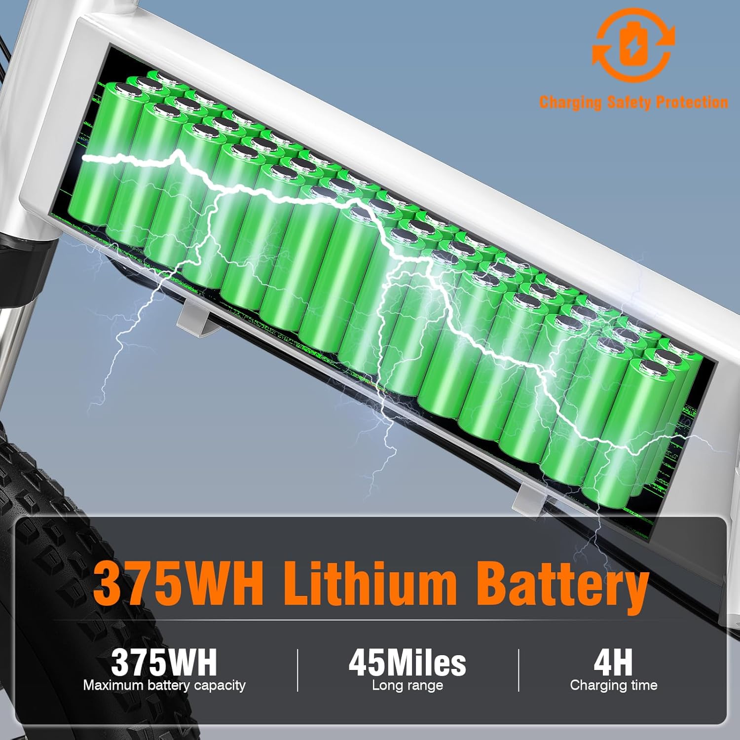 Folding Electric Bike for Adults & Teens, 20" Fat Tire Foldable Ebike with 720W Peak Motor, 25MPH, 375Wh Removable Battery, 50 Miles Range, 5-Level Pedal Assist, Commuter Electric Bicycle