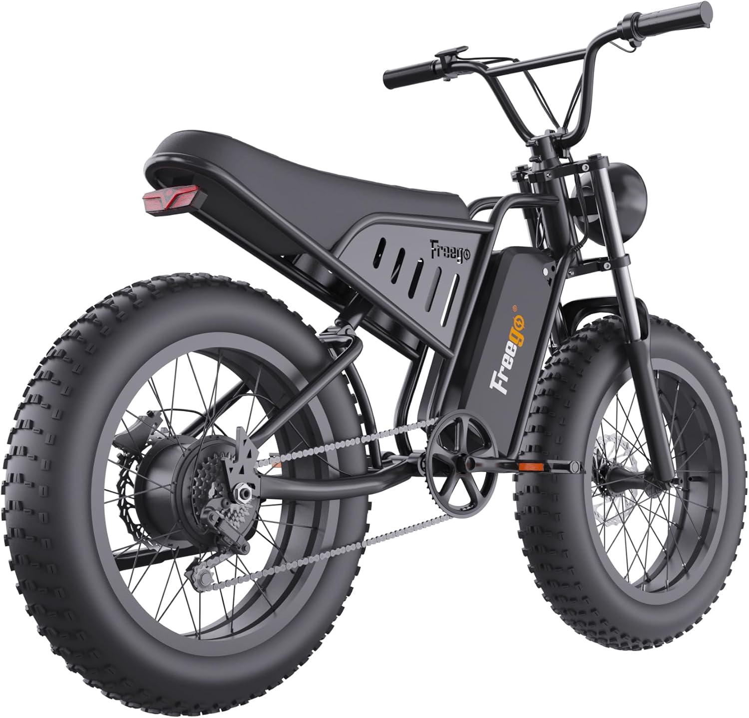 Freego Electric Dirt Bike, Electric Motorcycle for Adults 1400W(Peak) Motor 48V/22.5Ah Removable Battery, 30MPH Electric Motorcycle, 7-Speed, 20" x4 Fat Tires Off-Road Electric Mountain Ebike Bike