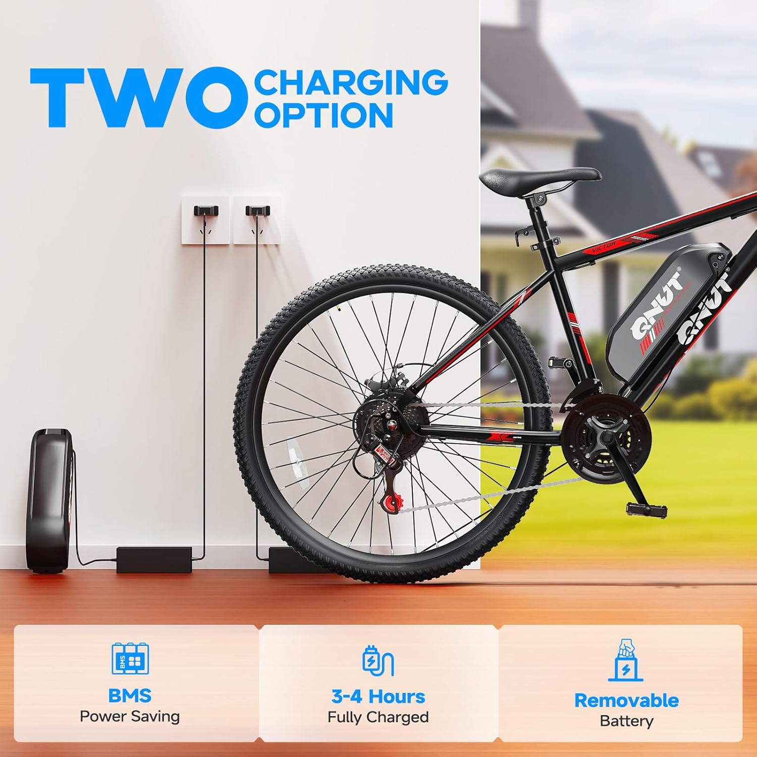 Electric Bike for Adults, 350W 26" Ebike for Teens 21 Speed 20Mph Up to 40Mile with Dual Disc Brake Commute E-Bike E-MTB for Men Women Electric Bicycles UL 2849 Tested