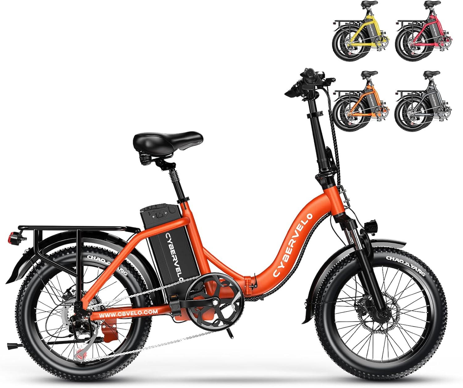 1000W Folding Electric Bike, 48V 20.8AH Large Removable Battery E-Bike, 30+MPH, 80 Miles Max Range, 20" Fat Tire Electric Bike for Adults, Adult Electric Bicycles for Commute