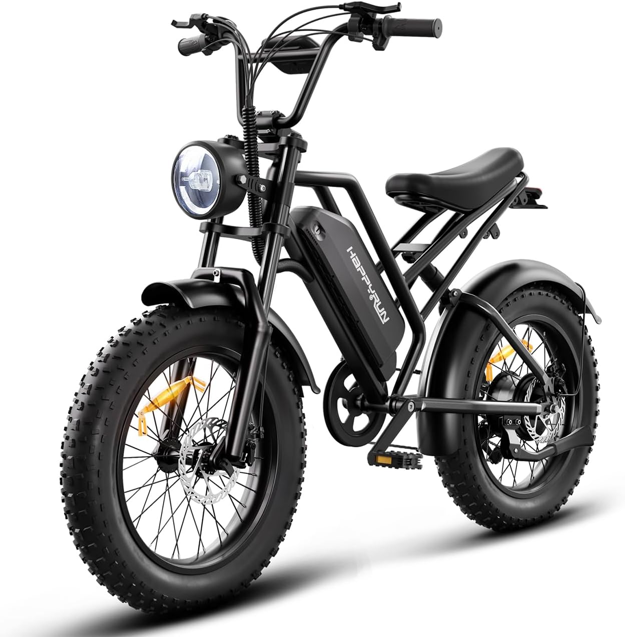HAPPYRUN Electric Bike,1500W/2000W,48V,18Ah E Bikes for Adults Electric 60+ Mile 32MPH Top Speed Electric Motorcycle All Terrain Fat Tire Electric Dirt Bike G50