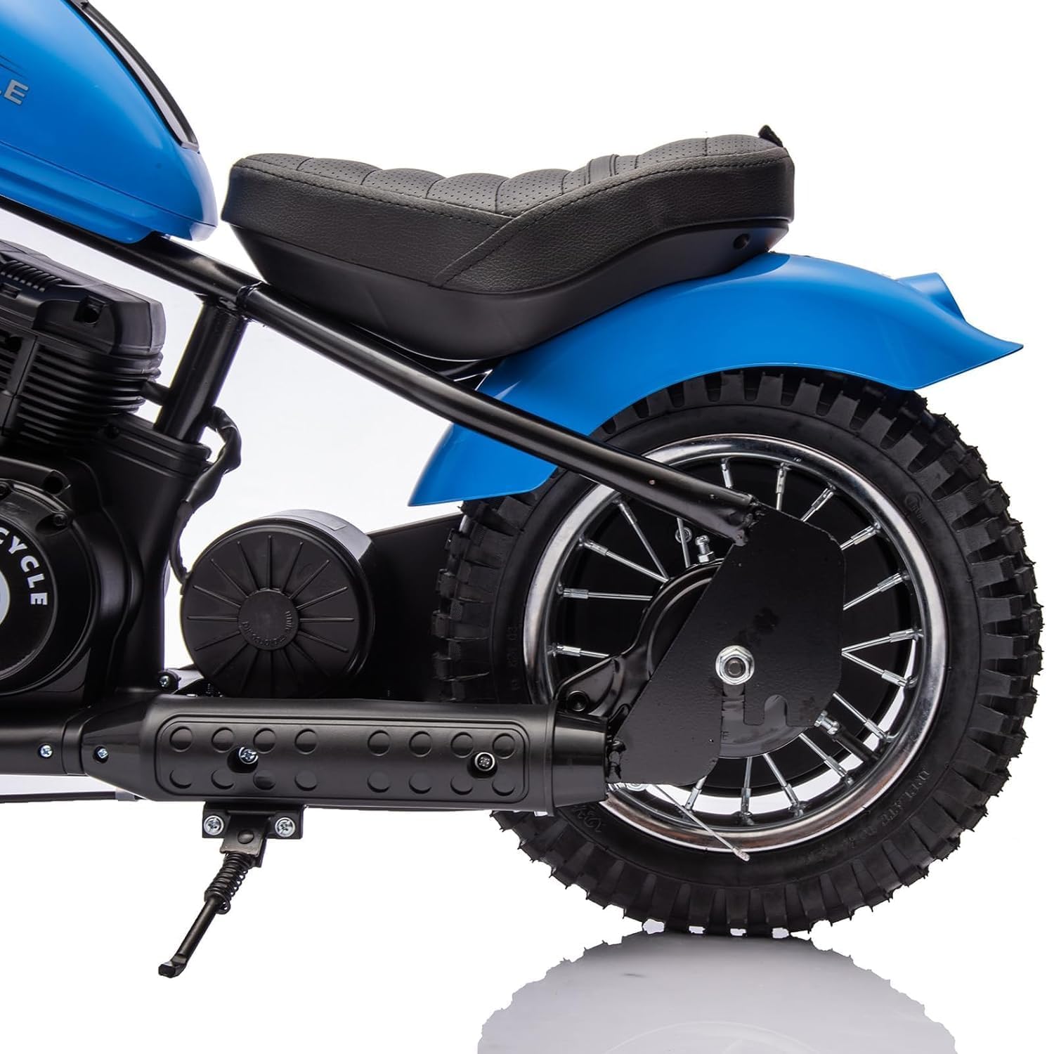 Kids Electric Dirt Bike (Ages 8-14): 24v 250w, 14MPH High Speed | LED Lights, Leather Seat, Dual Speed Modes | 60 Min Playtime, Safe Off-Road for Backyard & Trails(Blue)