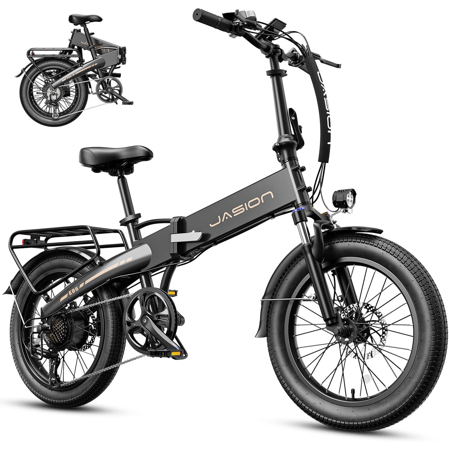 Electric Bike for Adults with Peak 1000W Motor up to 25Mph EBS Ebike, Built-in 48V 10.5AH Removable Battery up to 45 Max Miles Folding Ebike, Aluminum 20'' Fat Tire Electric Bicycle
