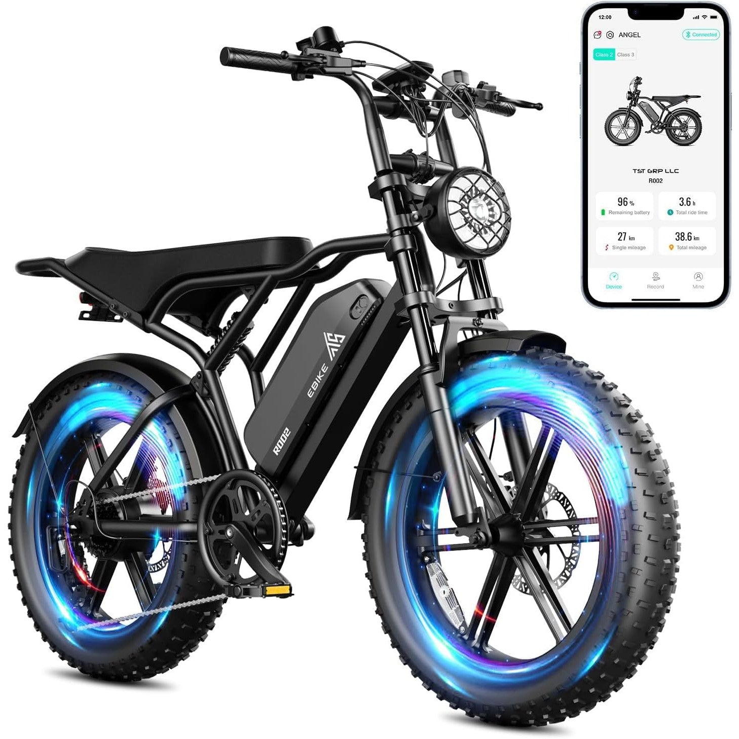 TST Electric Bike for Adults, 1500W Peak Motor 28 MPH 60/100 Miles Fat Tire Ebike with 48V 15Ah/25Ah Removable Battery, 20" Electric Dirt Bike Hydraulic Suspension and 7-Speed