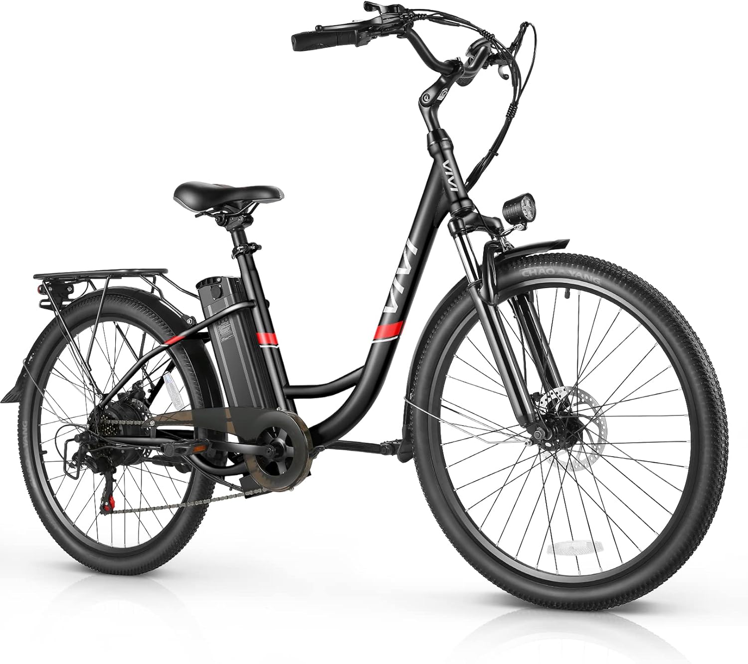 Vivi Electric Bike, 26" Electric Cruiser Bike 1000W Peak Ebike 22MPH Electric Bike for Adults, 48V Removable Battery, Cruise Control, 7 Speed Electric City Commuter Bicycle, SGS Certified to UL2849