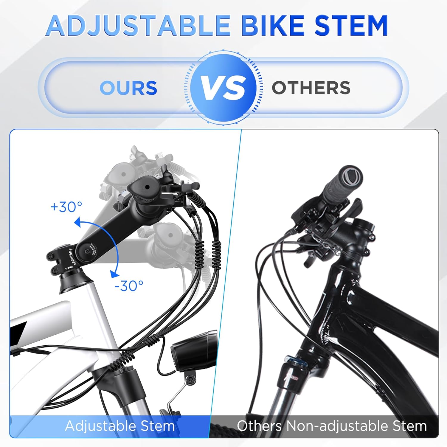 Electric Bike for Adults, 26'' 1000W Peak Ebike, Up to 50 Miles 21.7MPH Electric Mountain Bike with 48V Removable Battery, Adjustable Stem, Lockable Suspension Fork, 21-Speed, UL 2849 Certified