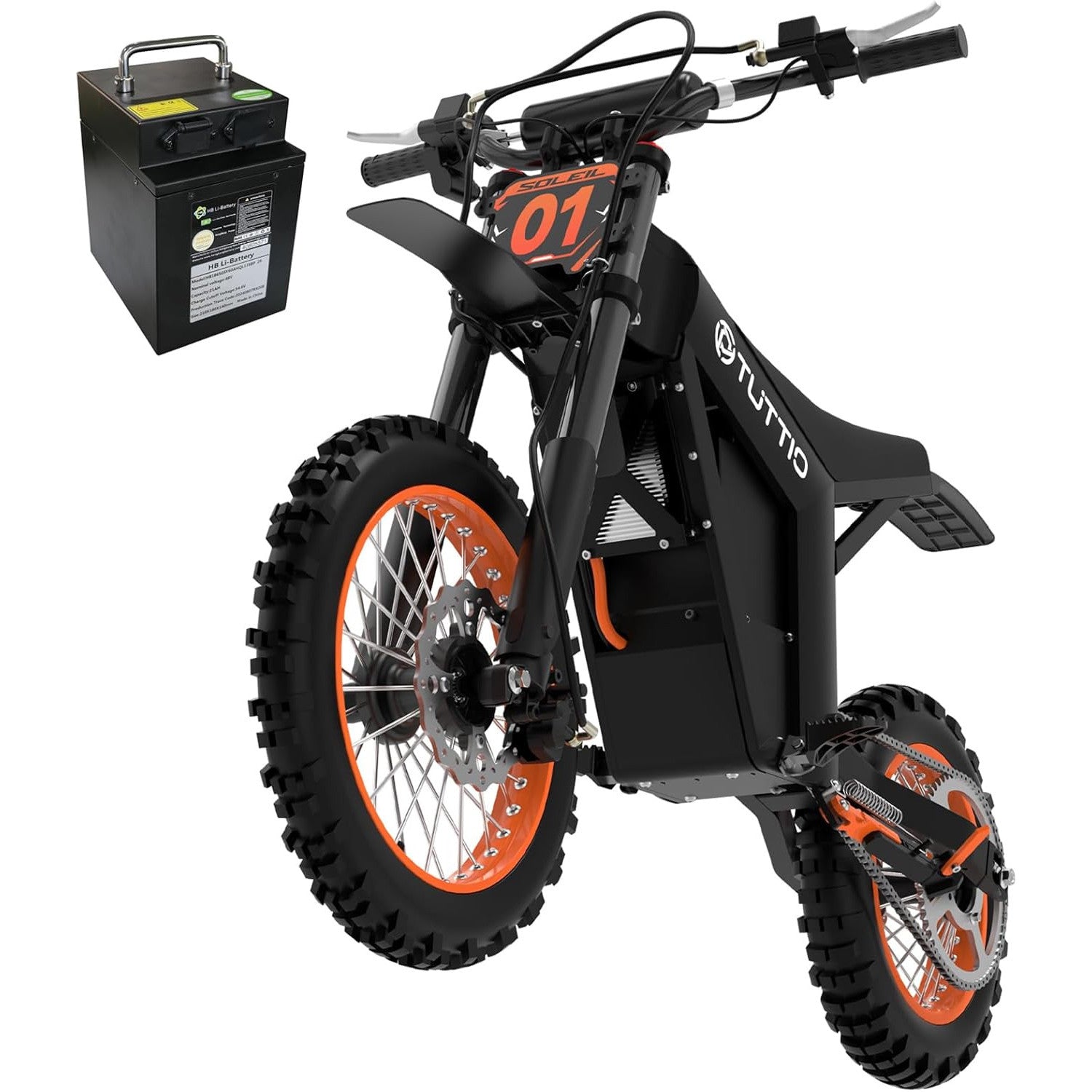 Tuttio Soleil01 Electric-Dirt-Bike for Teens Adults, 14"/12" Fat Tire 2000W Electric-Motorcycle with 48V 21AH Battery Ebike 37MPH Hydraulic Brakes Mountain Off-Road EBike Fit Age 13+