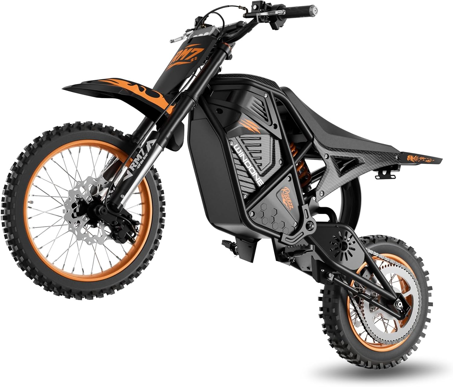 Windone RM7 Electric Dirt Bike for Teens Adults Age 13+, 2200W Peak Ebike, 48V 22.5Ah Up to 37MPH & 45-Mile Electric Motorcycle, 14"/12" Off-Road Tire E-Bike, Dual Hydraulic Brakes, Full Suspension