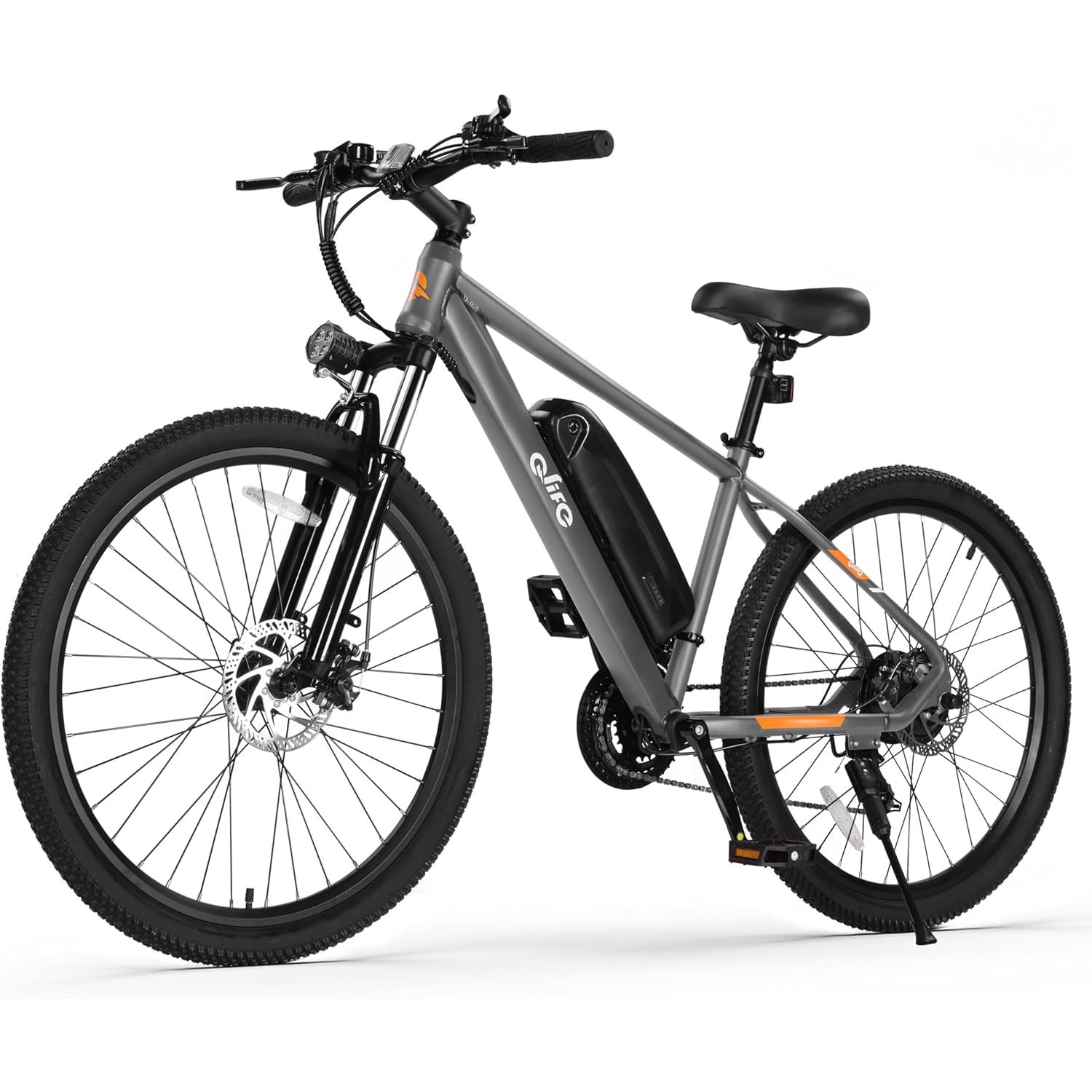 Qlife Racer Electric Bike for Adults - 21-Speed Mountain Lightweight Ebike with Peak 1000W/750W 25MPH/22MPH Brushless Motor, 375Wh Removable Battery, 26X2.1 Tire Step Over E-MTB, Up to 40 Miles