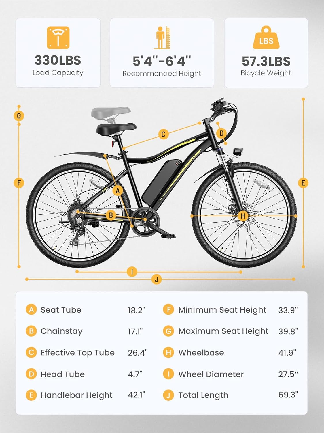 Heybike Electric Bike for Adults, 1200W Peak Brushless Motor, up to 50Miles, 28mph Max Speed Electric Mountain Bike, 480WH Removable Battery Ebike, 27.5'' Tires, 7-Speed and Front Suspension