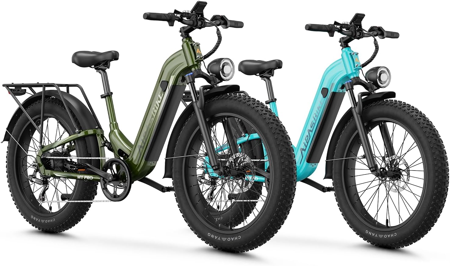 Aipas M1 Pro Electric Bike, 1800W Peak Motor Electric Bike for Adults, 48V 17.5Ah, 26'' x 4.0'' Fat Tire Electric Mountain Bike, Ebike with 85 Miles, 36MPH, 7 Speed 110Nm and Dual Suspension