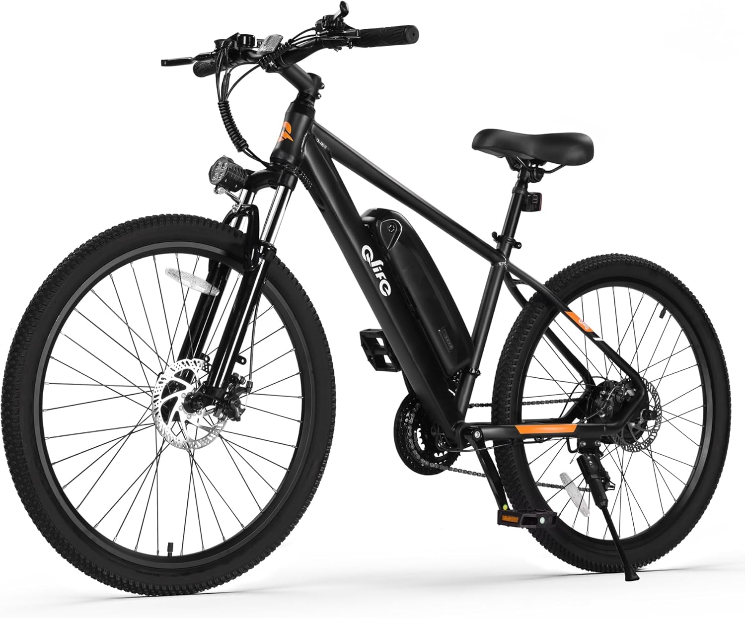 Qlife Racer Electric Bike for Adults - 21-Speed Mountain Lightweight Ebike with Peak 1000W/750W 25MPH/22MPH Brushless Motor, 375Wh Removable Battery, 26X2.1 Tire Step Over E-MTB, Up to 40 Miles