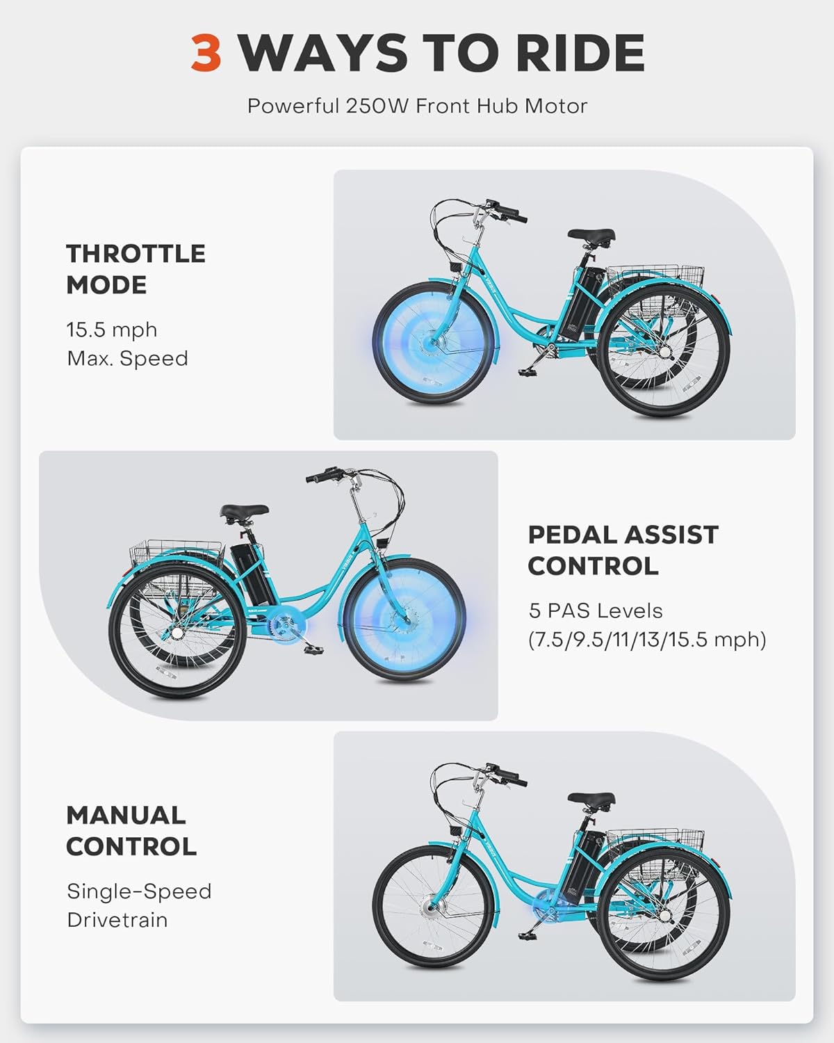 VIRIBUS ‎AAE-L1AB-AG Electric Tricycle