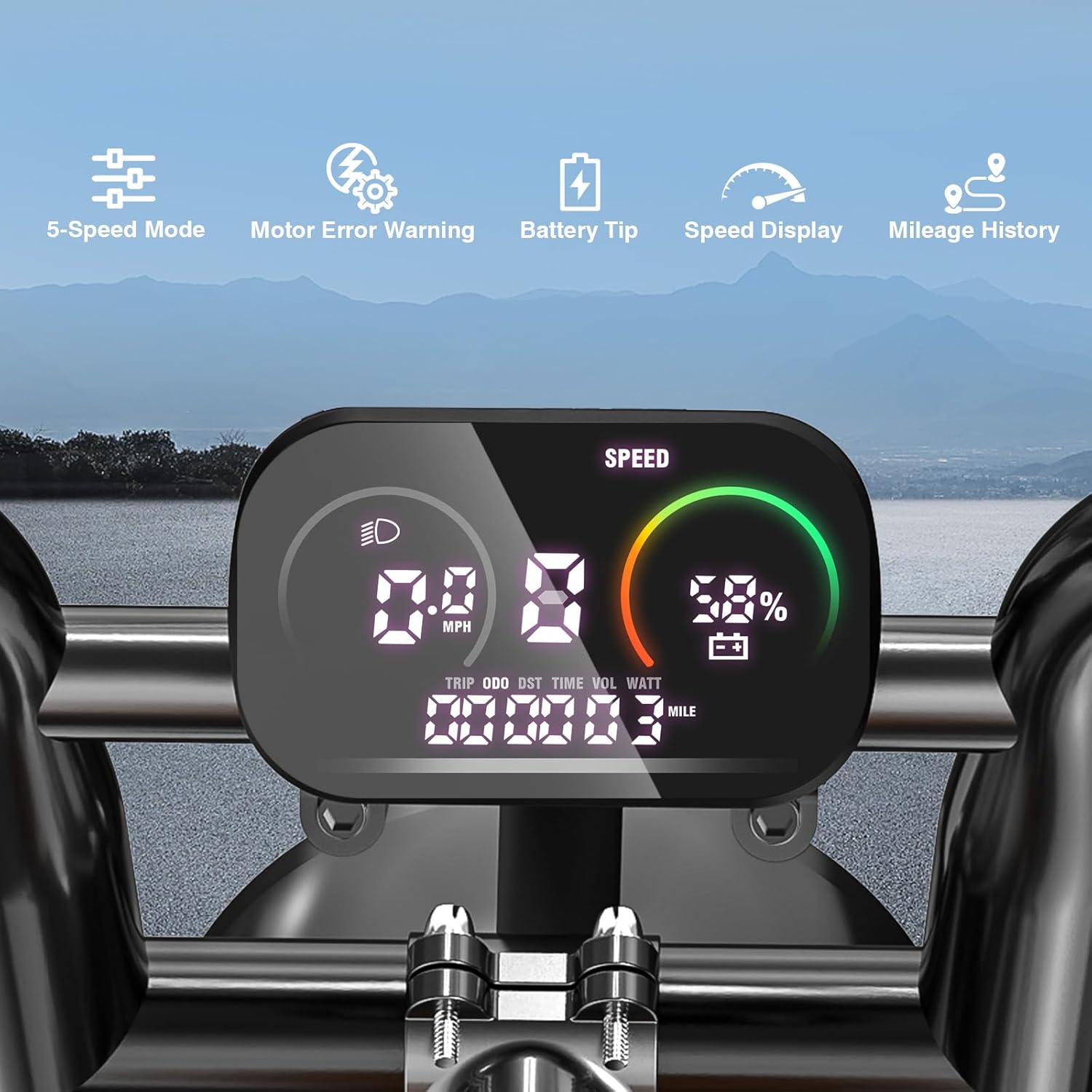 Retro-Style Electric Bicycle for Adults, 1200W Peak Power, 28MPH, 48V 18Ah Removable Battery, 35-Mile Range, 500LBS Load, All-Terrain Fat Tire e-Bike