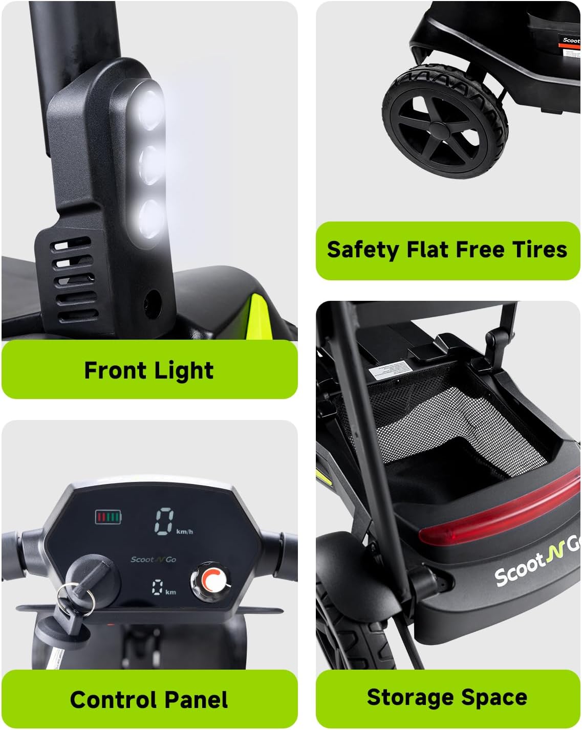 SCOOTNGO 4 Wheel Mobility Scooter