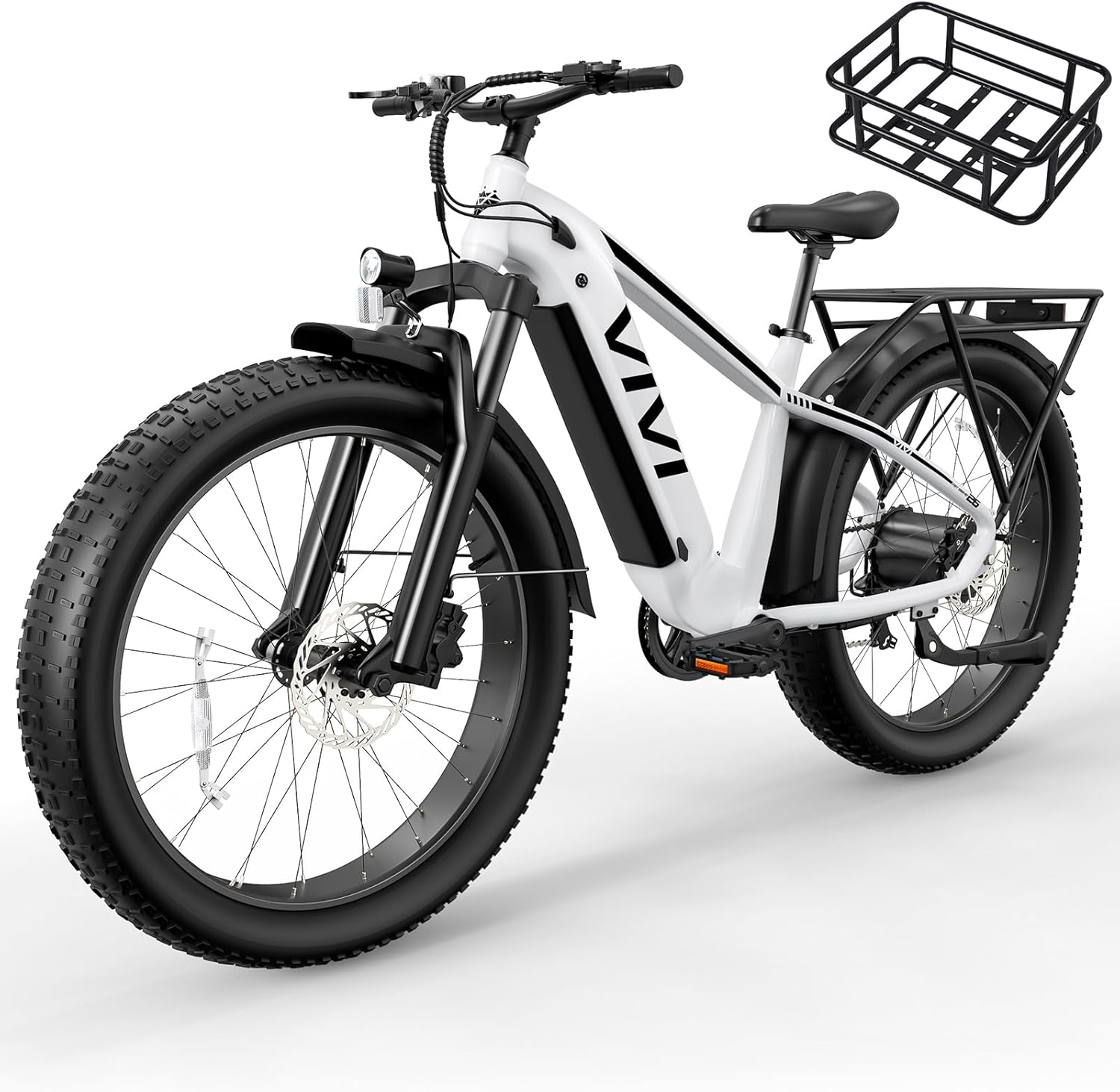 Vivi ACE01 Electric Bike for Adults,26" x 4.0 Fat Tire Ebike,1475W Peak Motor Torque Sensor Electric Mountain Bike,25MPH Electric Bicycle with 48V 15AH Battery,Hydraulic Brake,SGS Certified to UL2849