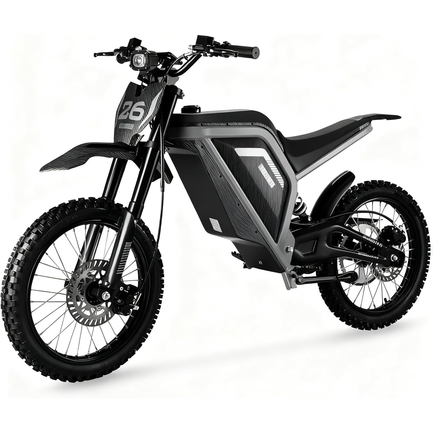 Electric Dirt Bike for Adults Teens, Peak 4000W Brushless 200Nm Motor - 40° Slope, 38MPH,60V/27AH Lithium Battery, Dual Hydraulic Brakes & FullSuspension Electric Motorcyclefor,17-in All-terraintires