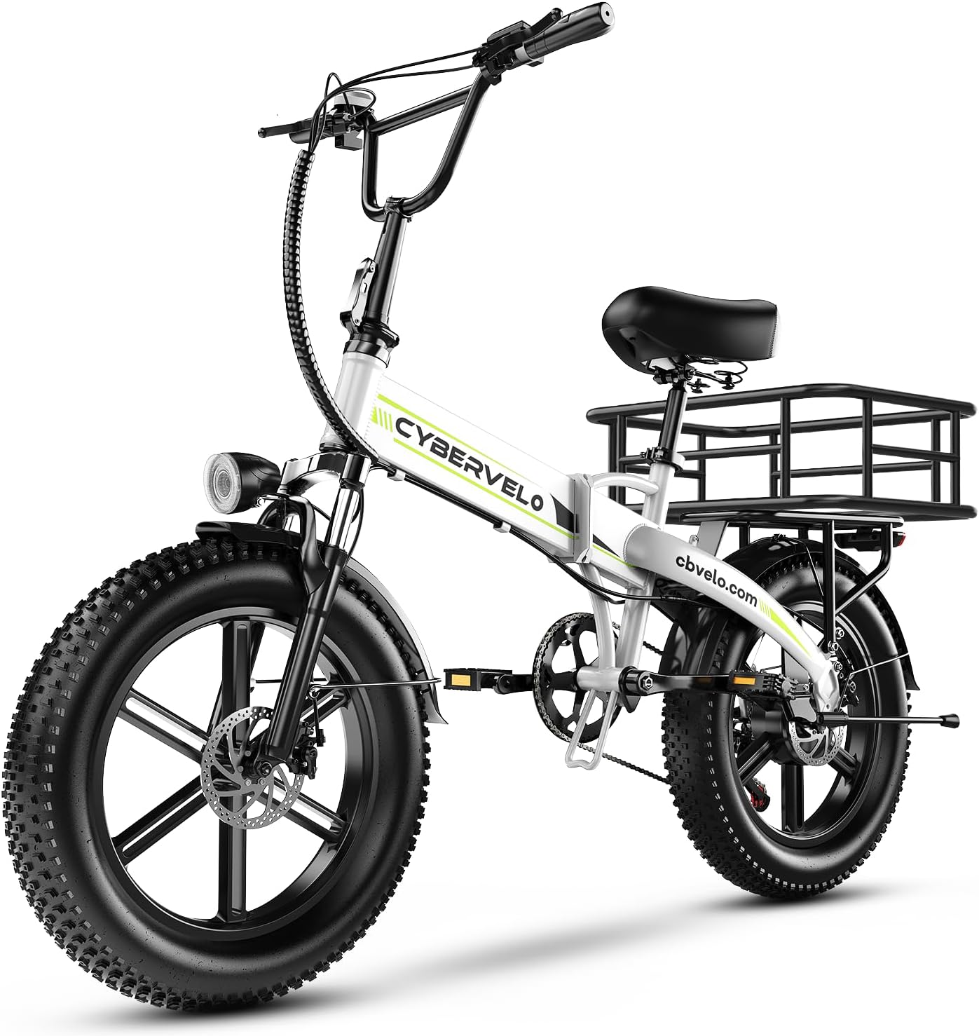 1000W Folding Electric Bike, 48V 20.8AH Large Removable Battery E-Bike, 30+MPH, 80 Miles Max Range, 20" Fat Tire Electric Bike for Adults, Adult Electric Bicycles for Commute