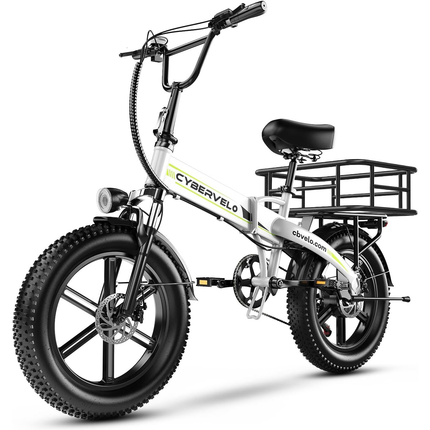 1000W Folding Electric Bike, 48V 20.8AH Large Removable Battery E-Bike, 30+MPH, 80 Miles Max Range, 20" Fat Tire Electric Bike for Adults, Adult Electric Bicycles for Commute