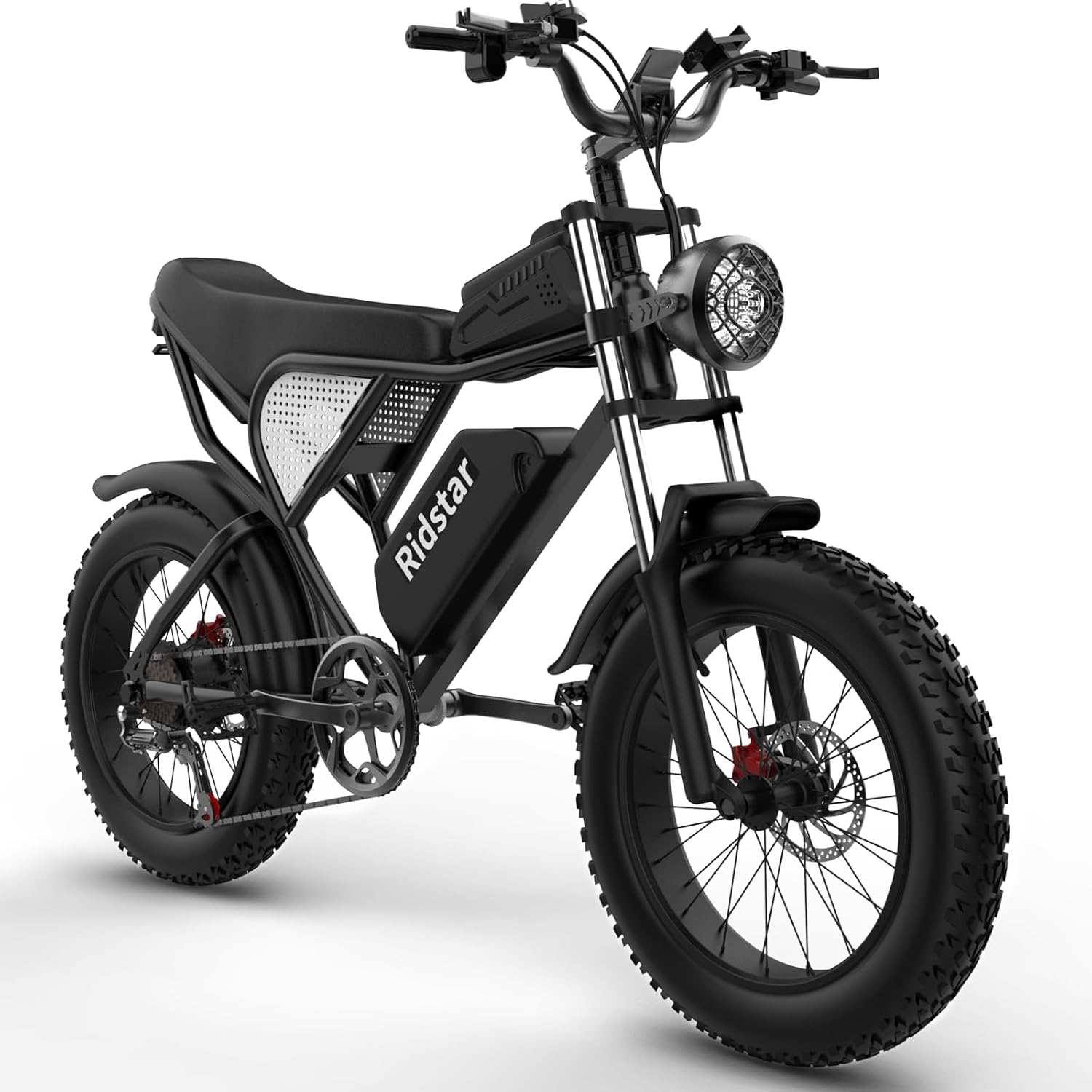 Ridstar Electric Bike for Adults,33MPH 1500W, 48V 20AH E-Bike,50 Miles Electric Motorcycle, 20" Fat Tire Dirt Bike, UL2849 All Terrain