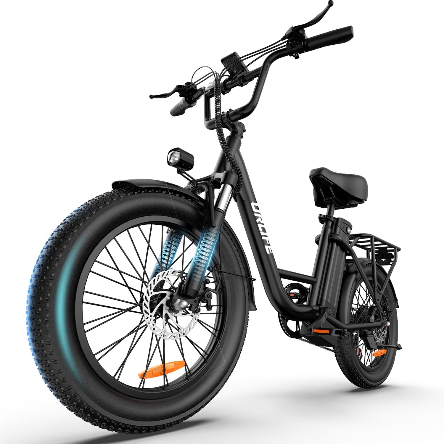 URLIFE Electric Bike for Adults, 1000W Peak Motor Ebike, 48V 13Ah Removable Battery,80 Miles Max, 20" Fat Tire Electric Bicycle with Colorful Display, All-Terrain E-Bike for Adults and Teens