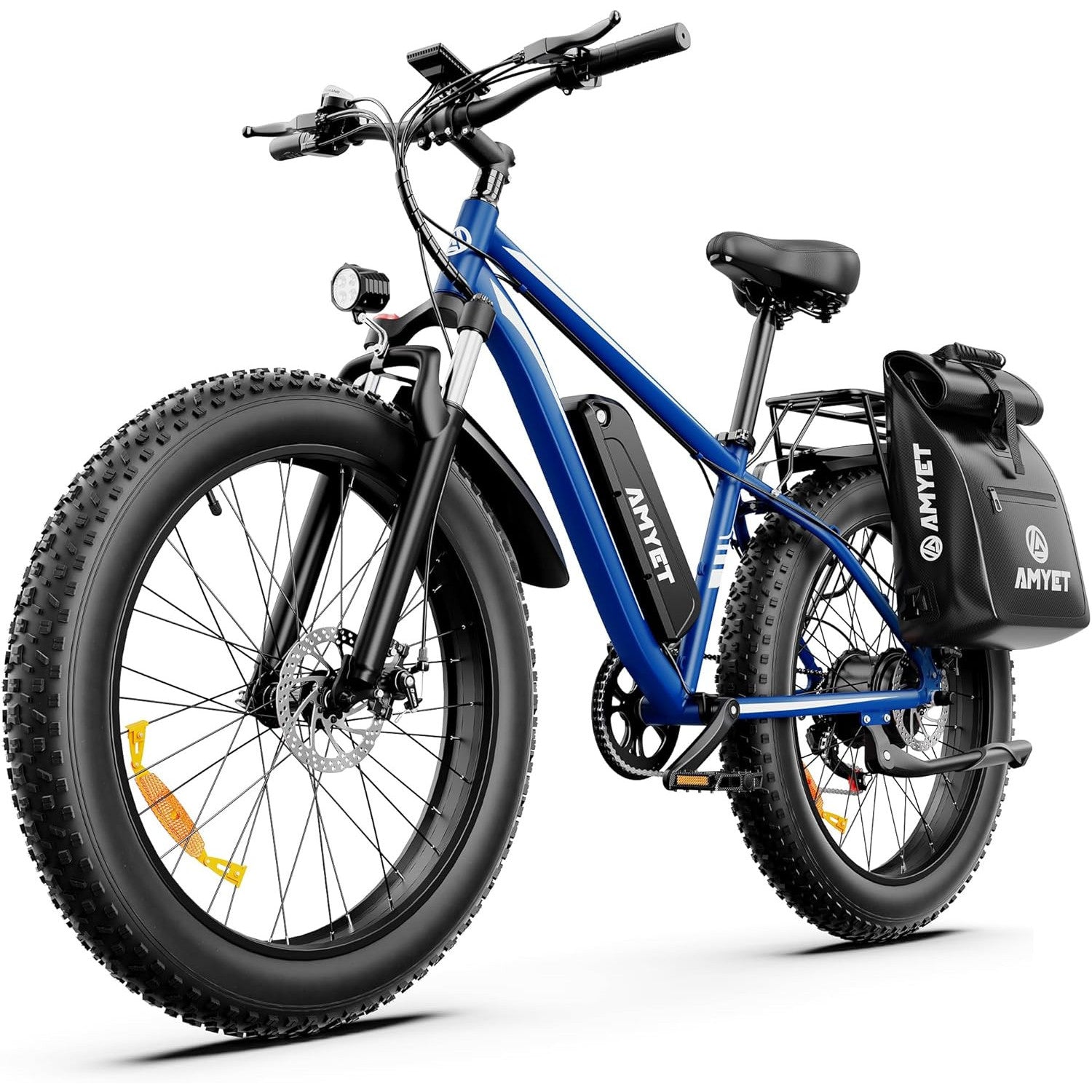 AMYET EB26 Electric Bike for Adults Peak 1500W Electric Bicycle 48V 15AH (720WH) Battery Electric Bike 26" Fat Tire Mountain 28mph 7 Speed Gears Ebike