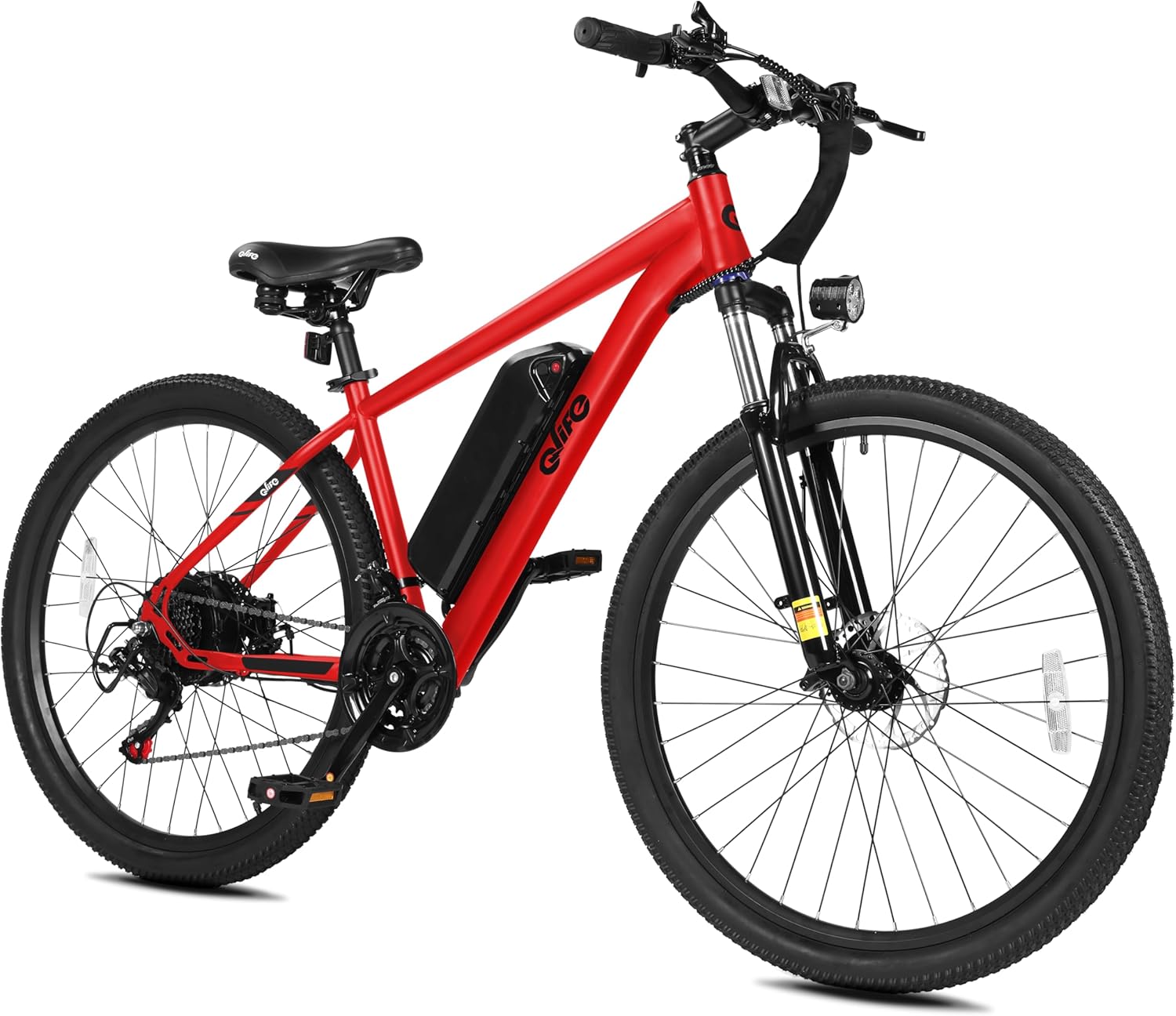 Qlife Racer Electric Bike for Adults - 21-Speed Mountain Lightweight Ebike with Peak 1000W/750W 25MPH/22MPH Brushless Motor, 375Wh Removable Battery, 26X2.1 Tire Step Over E-MTB, Up to 40 Miles