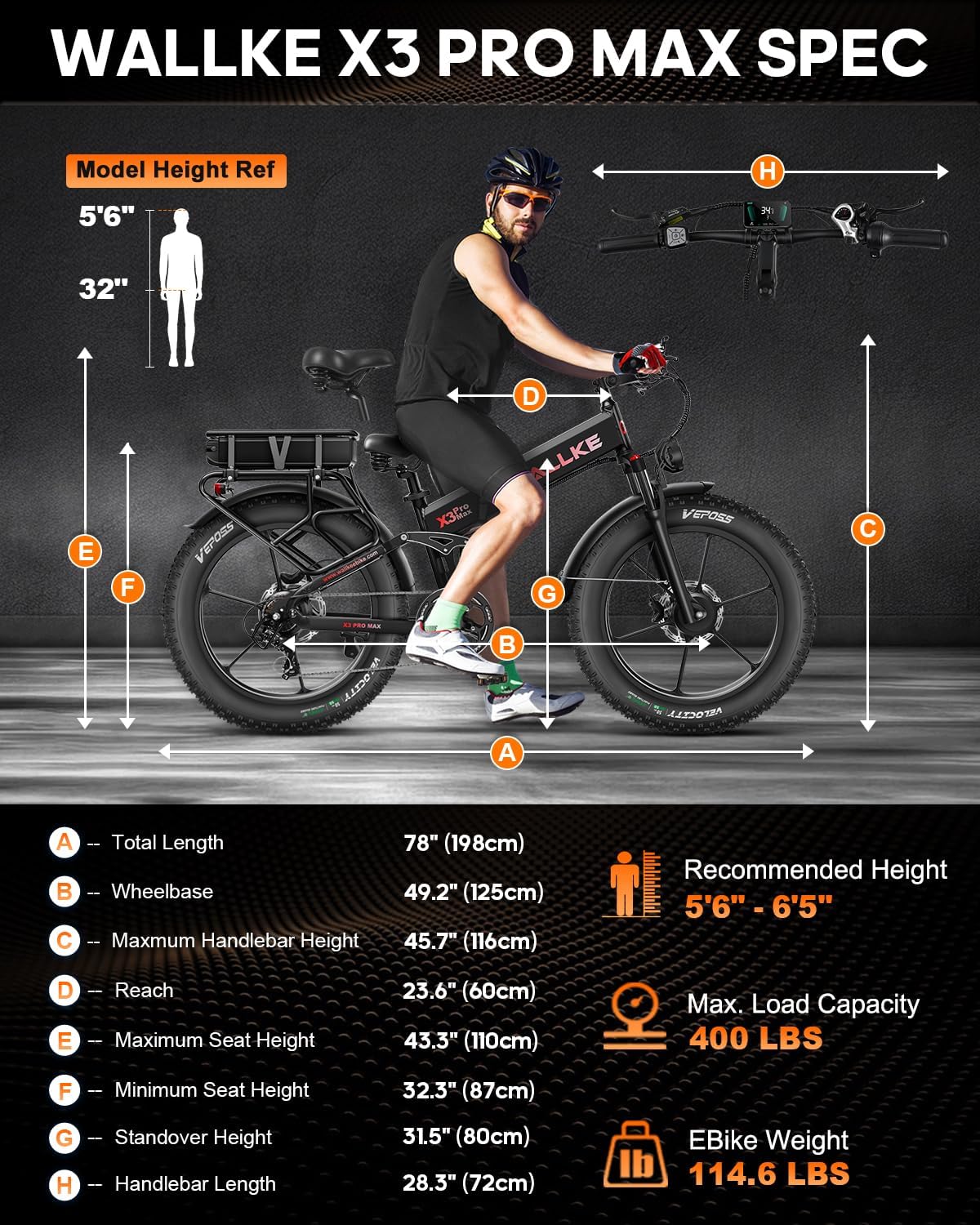 Wallke X3 Pro Max 2800W Dual Motor Electric Bike