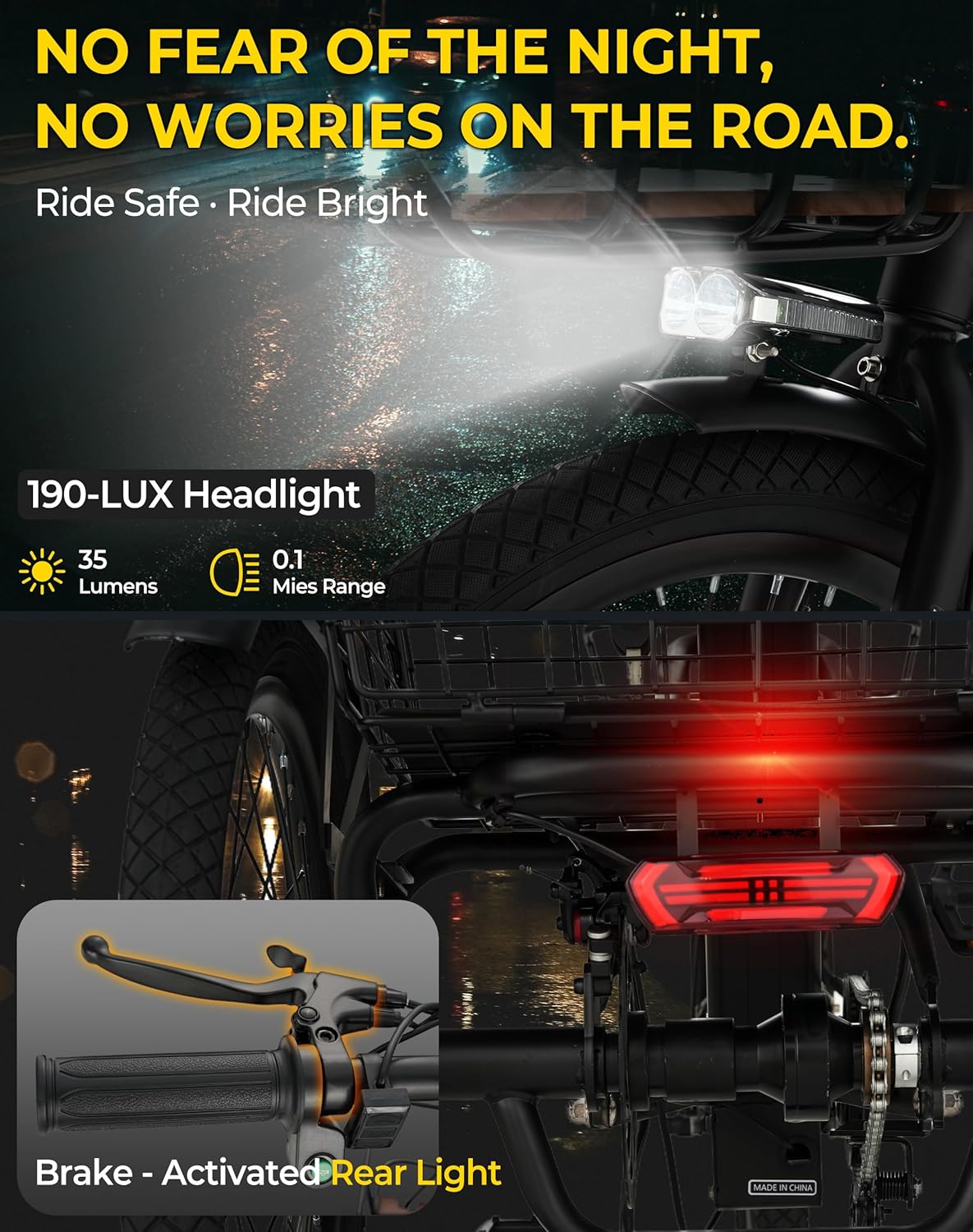 Skeri Electric Trike, 500W(Peak 1000W) Electric Tricycle for Adults, 20" Folding 3-Wheel Electric Bicycle, Step-Thru E Trike with 624WH Removable Battery and Large Basket, Black