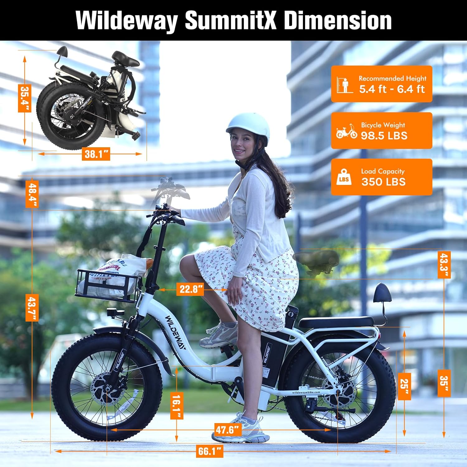 Wildeway Folding Electric Bike for Adults,2000W Dual Motor Ebike 20x4.0 Fat Tire All-Terrain 28MPH,48V 32Ah/60Ah Removable Battery,7-Speed,Dual Hydraulic Disc Brake,City Commuting Delivery Bicycle