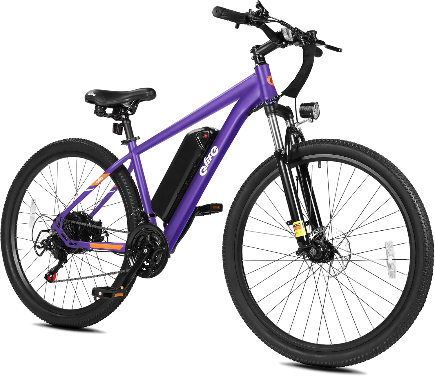 Qlife Racer Electric Bike for Adults - 21-Speed Mountain Lightweight Ebike with Peak 1000W/750W 25MPH/22MPH Brushless Motor, 375Wh Removable Battery, 26X2.1 Tire Step Over E-MTB, Up to 40 Miles