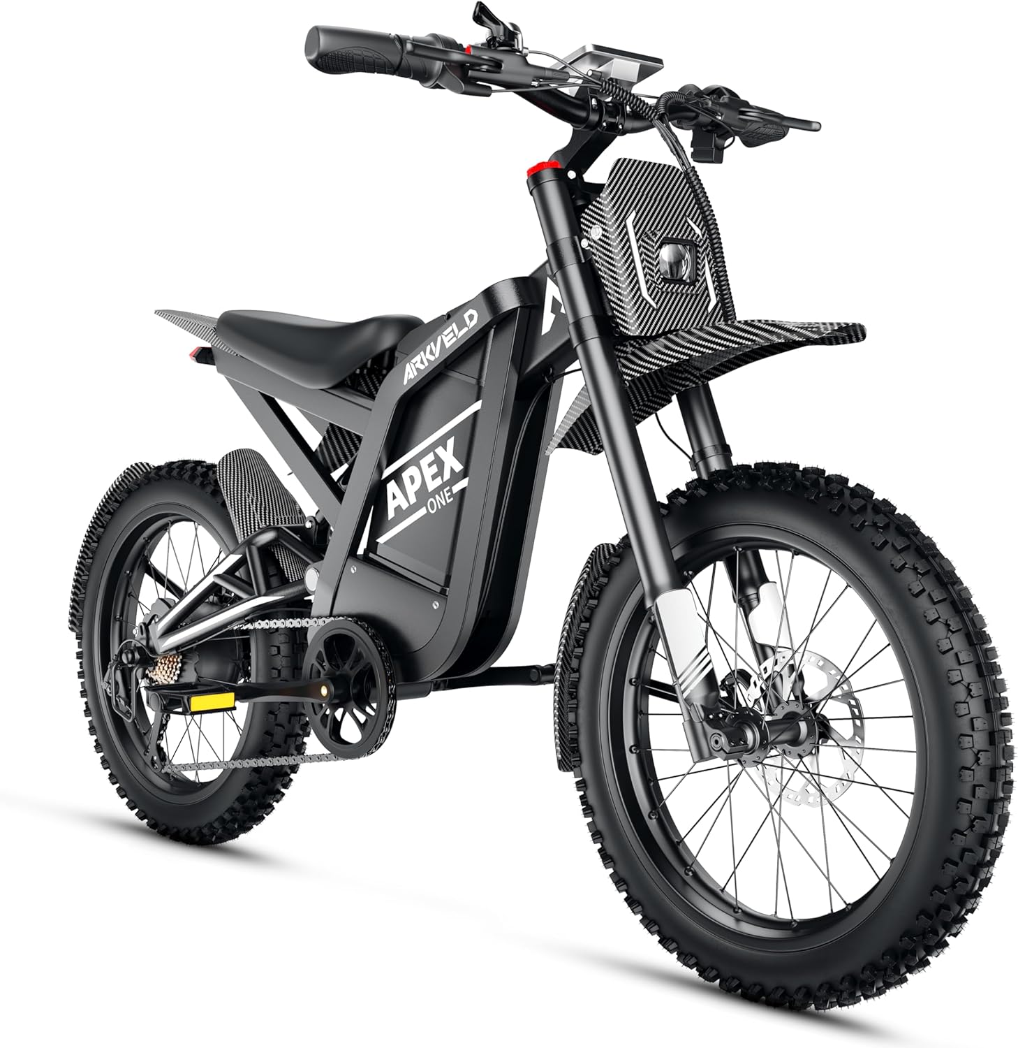 Electric-Dirt-Bike for Adults with Peak-3000W Brushless Motor and 48V 32AH Battery Max 37MPH and 80Miles, Adult Electric-Mountain-E-Bike Motorcycle with Fat Tire for Snow, Sand and Commuting