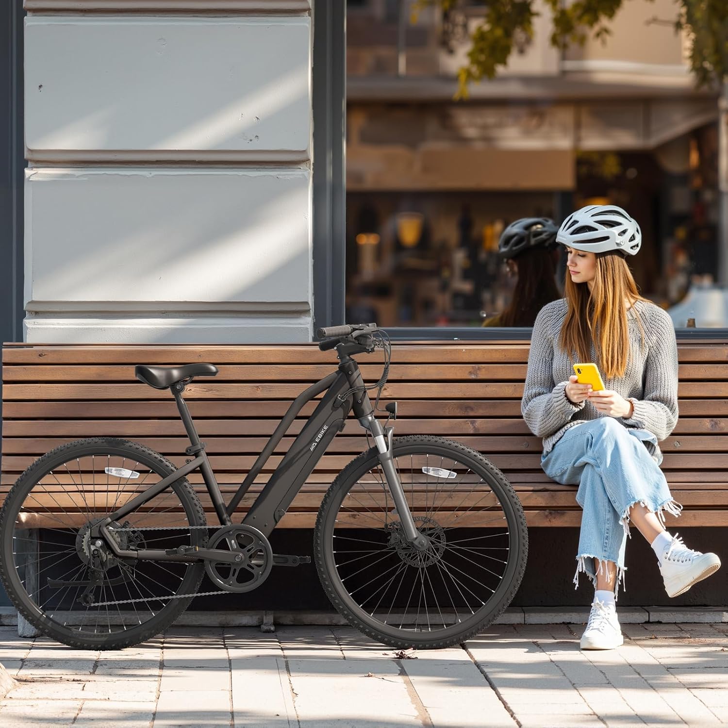 TST Electric Bike for Adults with Peak 750W Motor, 36V/7.8 Ah Removable Built-in Battery, 40Miles 25MPH City E Bike,7-Speed 26" Electric Bicycle for Commute