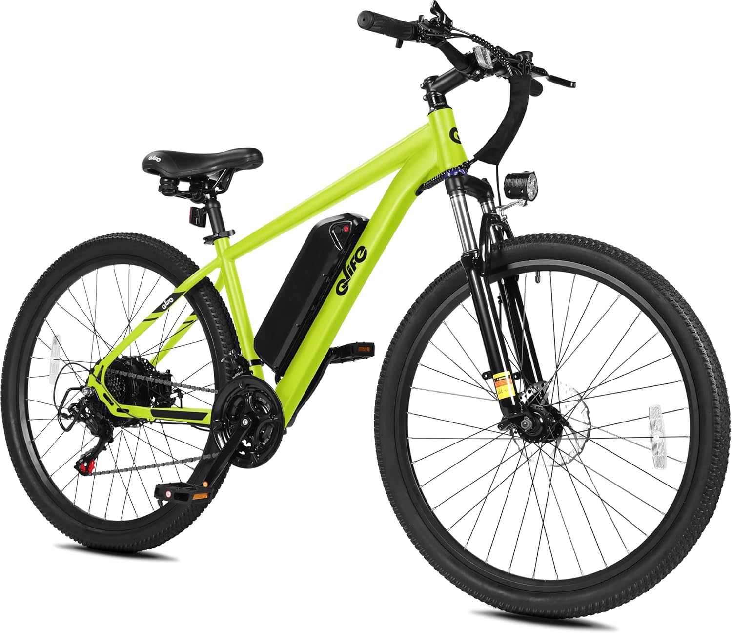 Qlife Racer Electric Bike for Adults - 21-Speed Mountain Lightweight Ebike with Peak 1000W/750W 25MPH/22MPH Brushless Motor, 375Wh Removable Battery, 26X2.1 Tire Step Over E-MTB, Up to 40 Miles