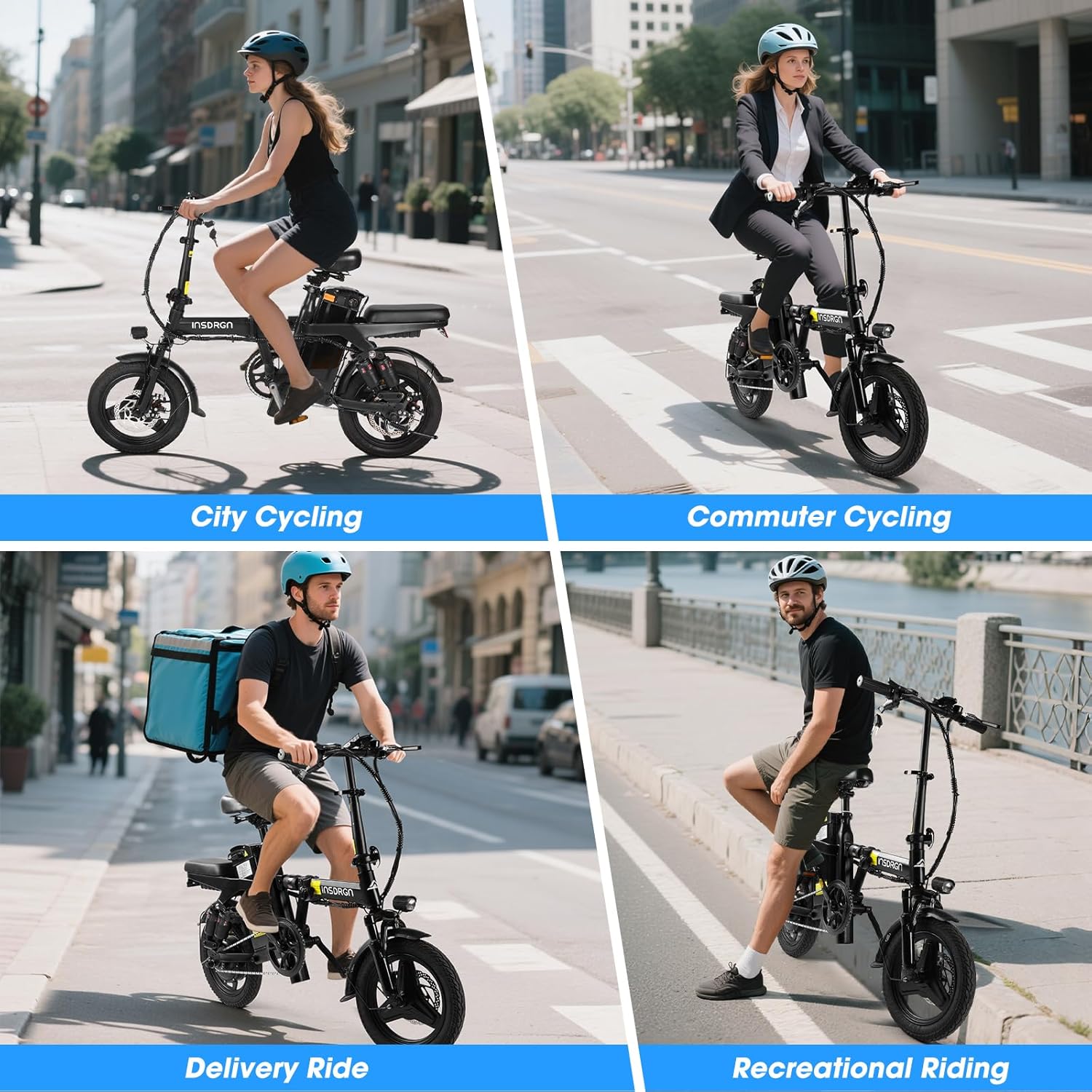 Electric Bike for Adults,14" Folding Adult E Bike with 500W Motor,20 mph,28 Miles Range,Advanced 9-Point Suspension & Pro-Level 44.99% Brake Ratio,Removable Battery,UL 2849 Certified