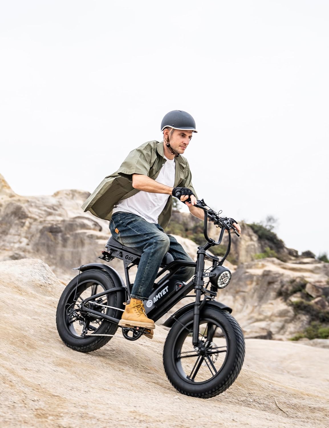 AMYET V9-G60 Peak 1500W Ebike, 48V 20Ah(960WH) Removable Battery, 72Miles &32MPH,20" Fat Tire Dirt Bike,7 Speed Gears,Dual Shock Absorber, Adults Electric Bike for Mountains, Snow, Sand, Road