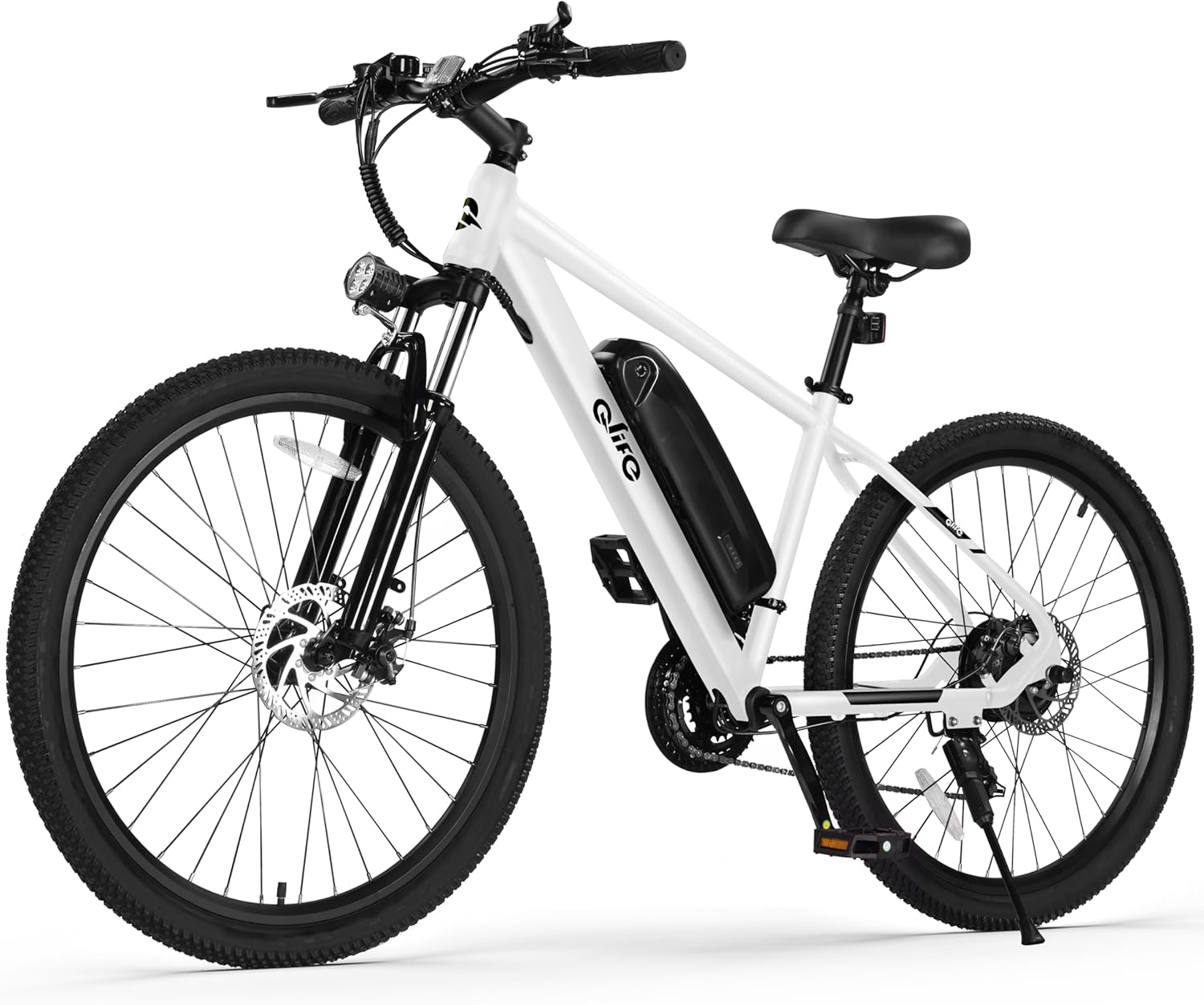 Qlife Racer Electric Bike for Adults - 21-Speed Mountain Lightweight Ebike with Peak 1000W/750W 25MPH/22MPH Brushless Motor, 375Wh Removable Battery, 26X2.1 Tire Step Over E-MTB, Up to 40 Miles