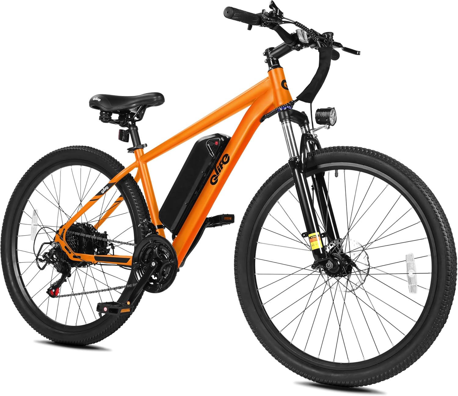 Qlife Racer Electric Bike for Adults - 21-Speed Mountain Lightweight Ebike with Peak 1000W/750W 25MPH/22MPH Brushless Motor, 375Wh Removable Battery, 26X2.1 Tire Step Over E-MTB, Up to 40 Miles