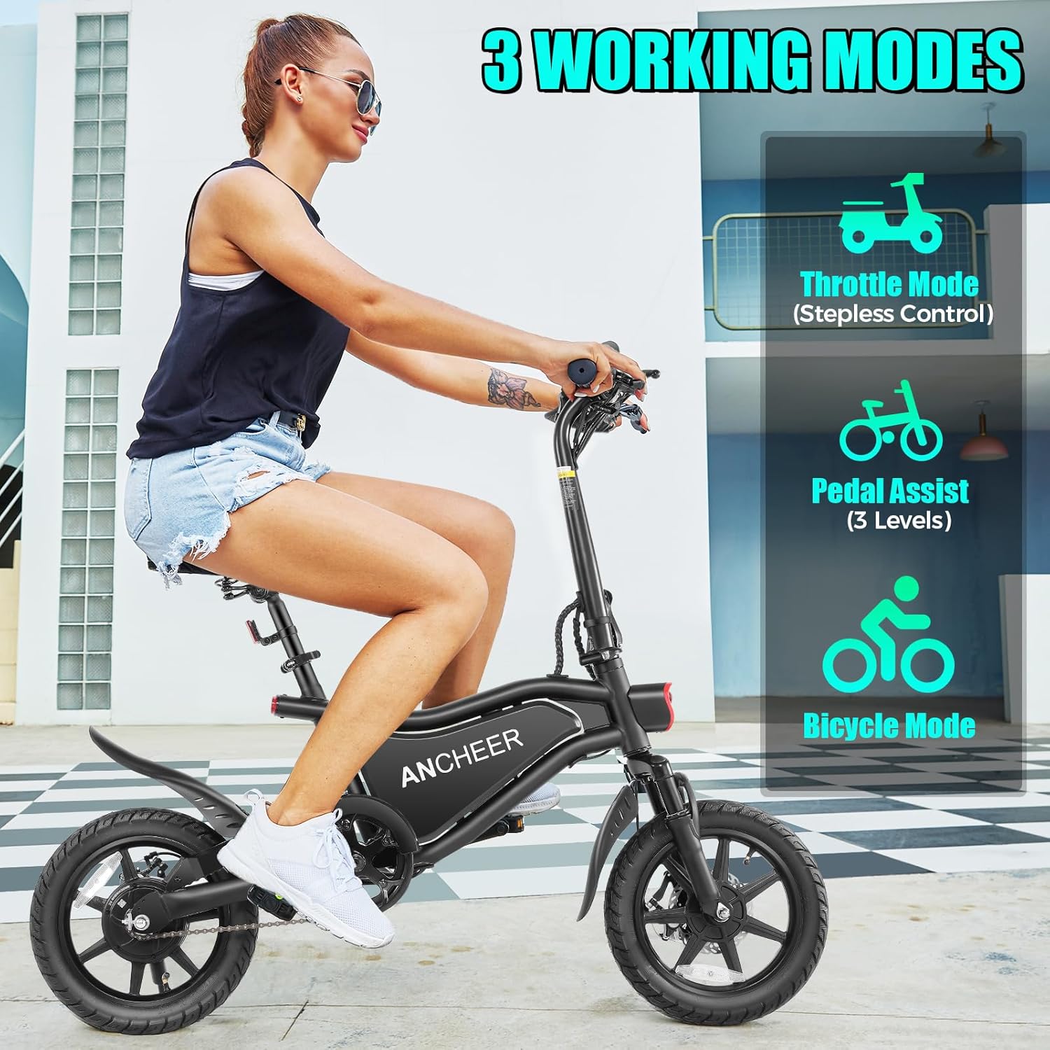 ANCHEER Folding Electric Bike for Adults
