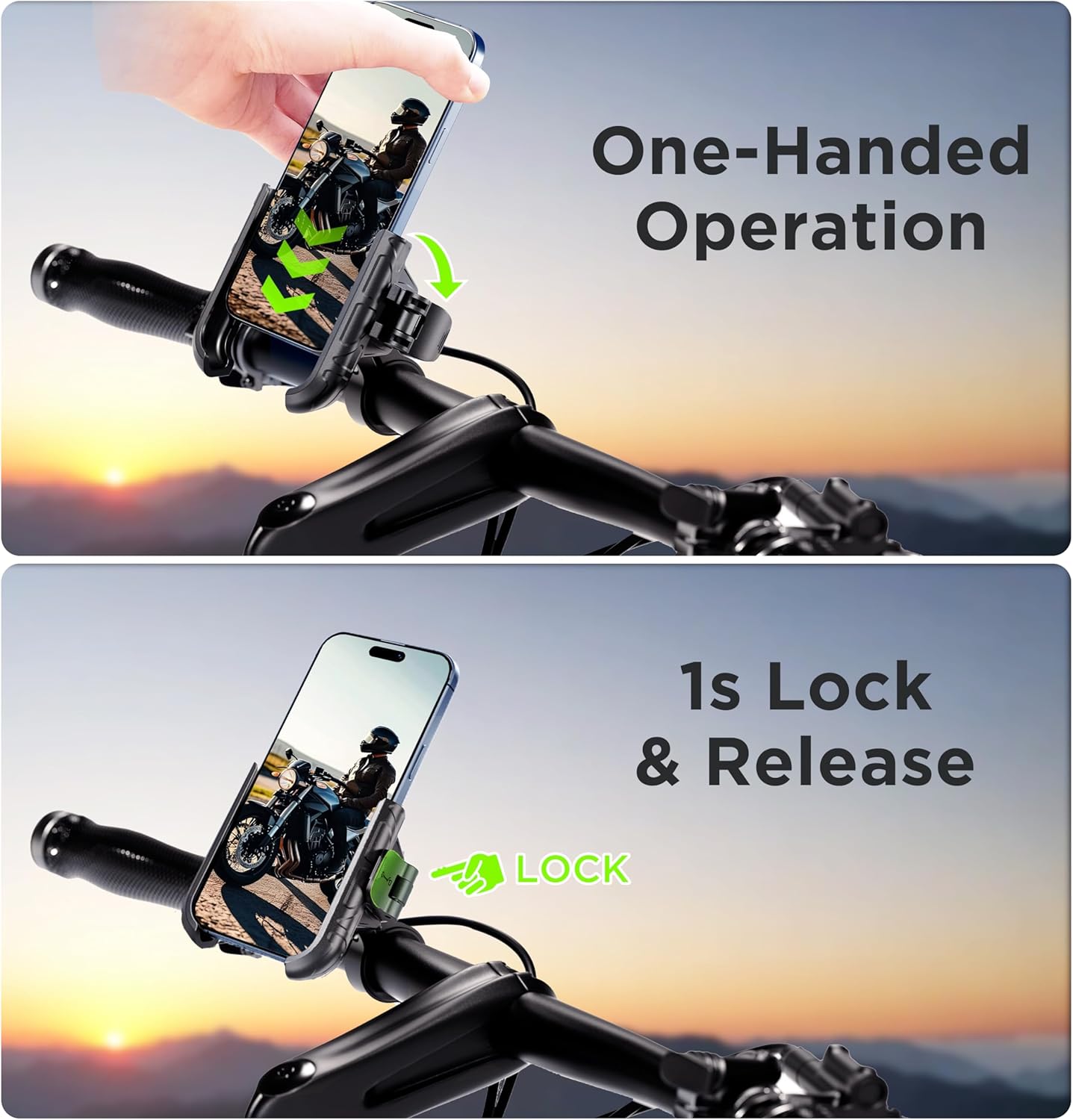 Bike Phone Mount Holder No Block