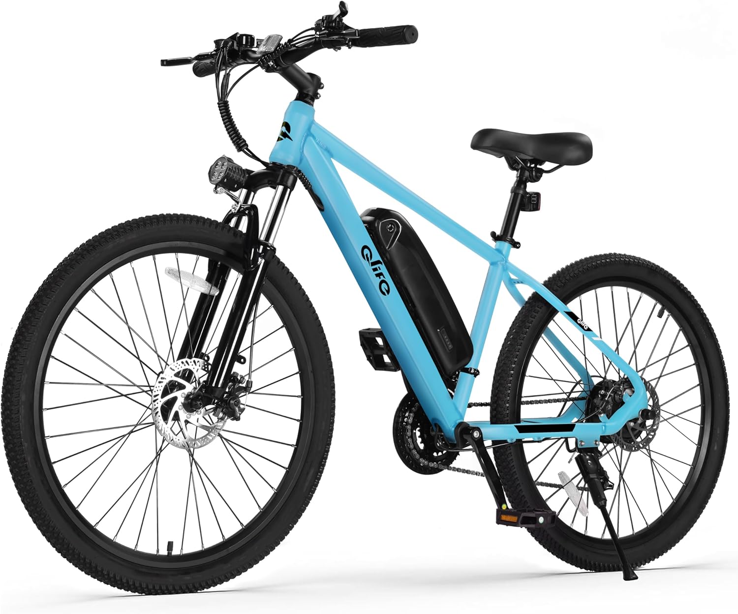 Qlife Racer Electric Bike for Adults - 21-Speed Mountain Lightweight Ebike with Peak 1000W/750W 25MPH/22MPH Brushless Motor, 375Wh Removable Battery, 26X2.1 Tire Step Over E-MTB, Up to 40 Miles