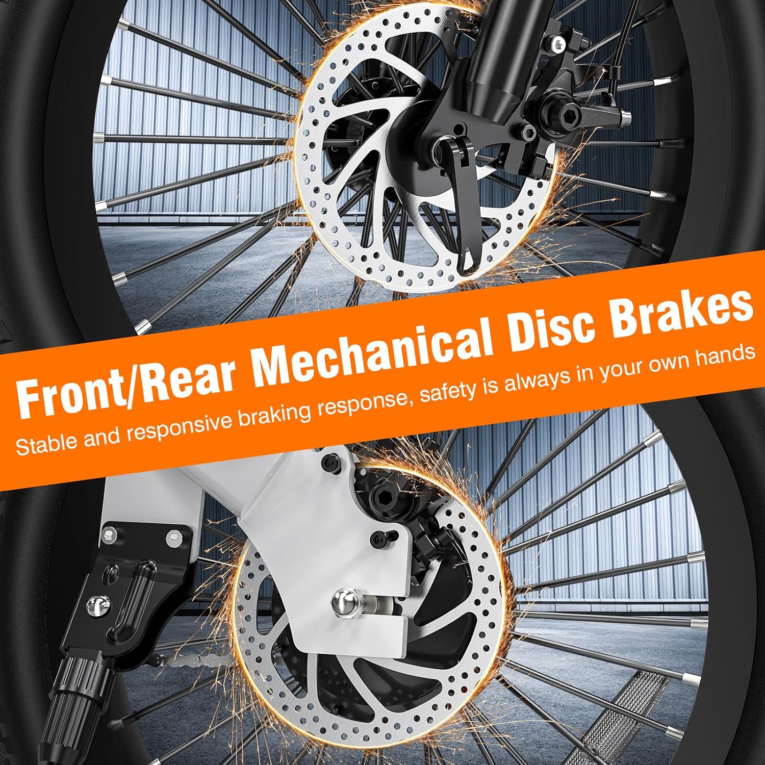 Folding Electric Bike for Adults & Teens, 20" Fat Tire Foldable Ebike with 720W Peak Motor, 25MPH, 375Wh Removable Battery, 50 Miles Range, 5-Level Pedal Assist, Commuter Electric Bicycle