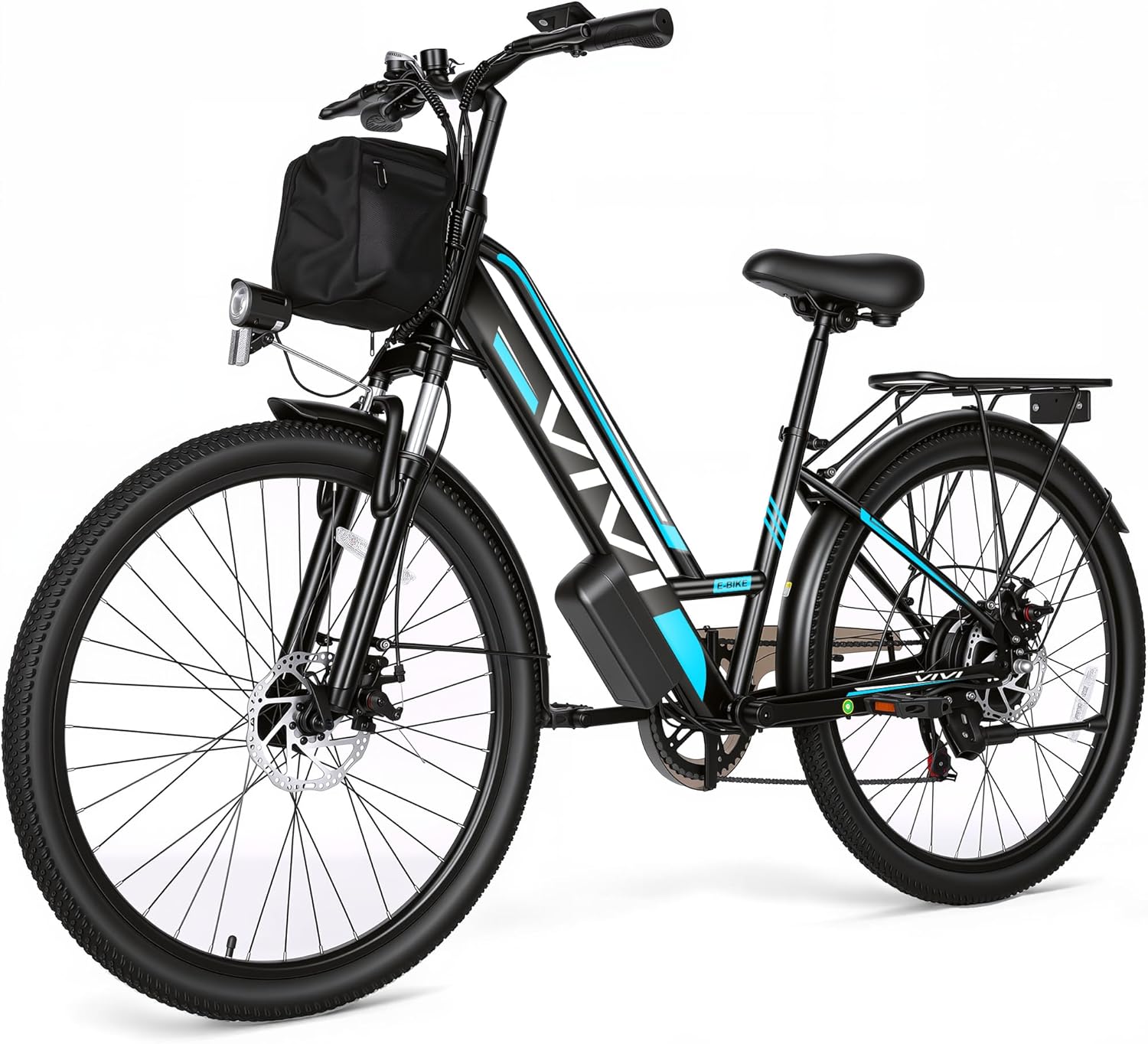 Vivi Electric Bike for Adults with 1000W Peak Motor, 26" Commuter Electric Bike, 22MPH Cruiser Ebikes with 48V Removable Battery, Up to 50 Miles, LCD-Display, 7 Speed, SGS Certified to UL2849