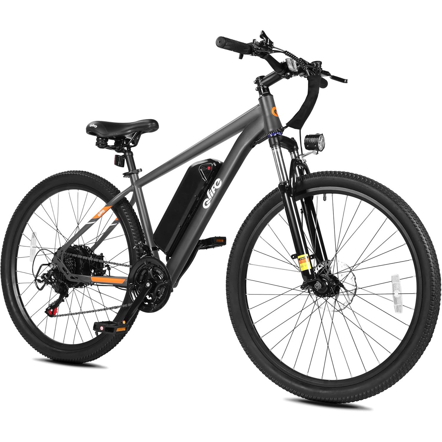 Qlife Racer Electric Bike for Adults - 21-Speed Mountain Lightweight Ebike with Peak 1000W/750W 25MPH/22MPH Brushless Motor, 375Wh Removable Battery, 26X2.1 Tire Step Over E-MTB, Up to 40 Miles