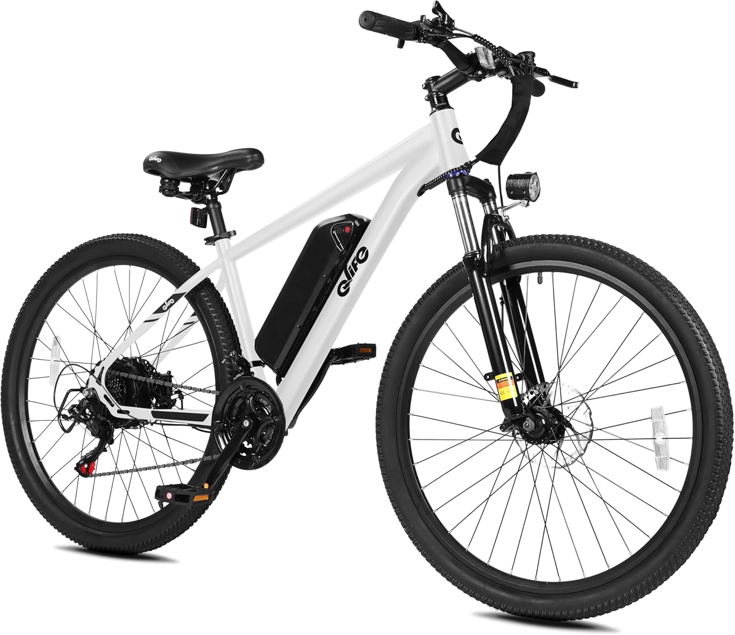 Qlife Racer Electric Bike for Adults - 21-Speed Mountain Lightweight Ebike with Peak 1000W/750W 25MPH/22MPH Brushless Motor, 375Wh Removable Battery, 26X2.1 Tire Step Over E-MTB, Up to 40 Miles