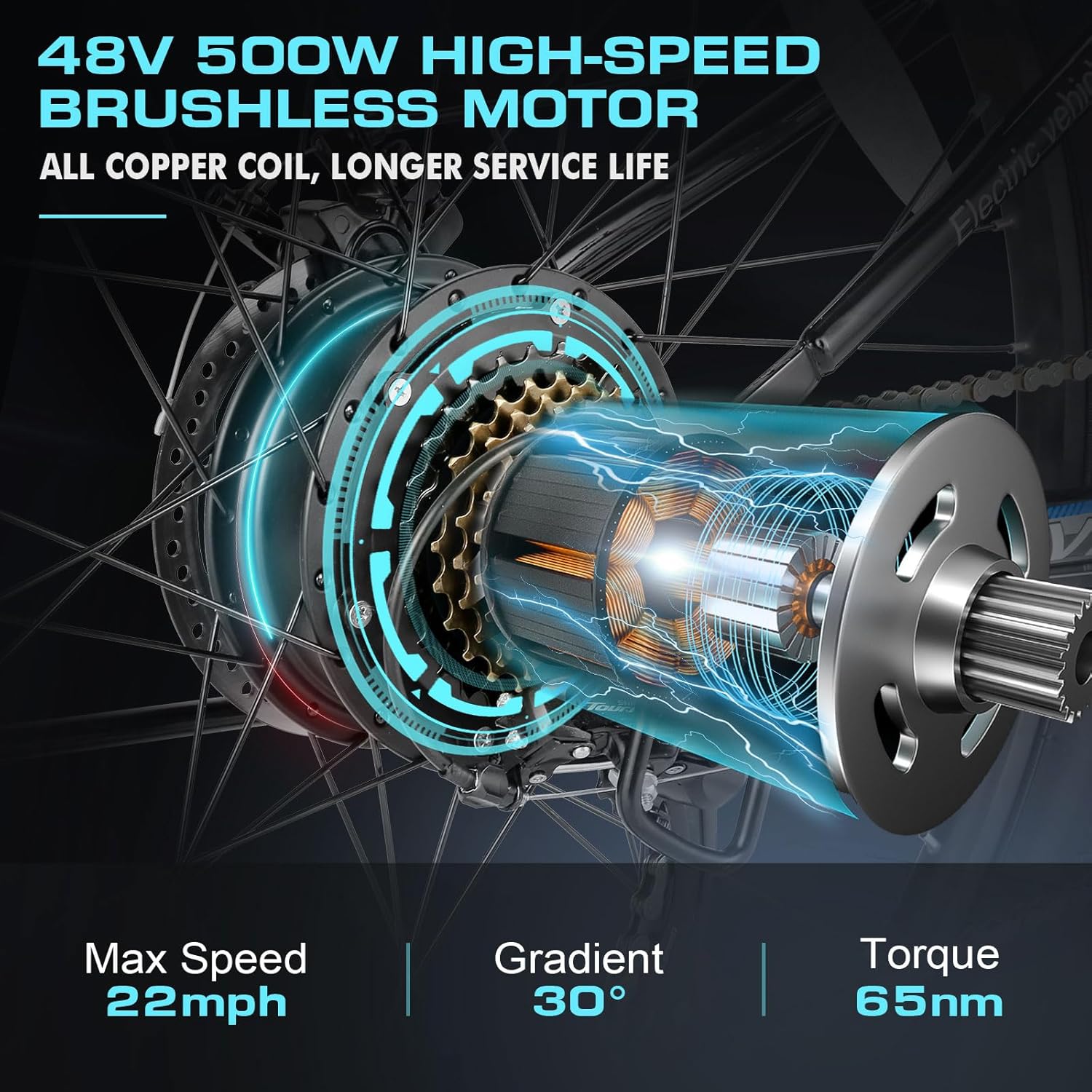 Vivi Electric Bike for Adults 1000W Peak Folding Electric Mountain Bike 26'' Commuter Ebike 22MPH Adult Electric Bicycles with Battery, LCD Display, Dual Shock Absorber, SGS Certified to UL2849