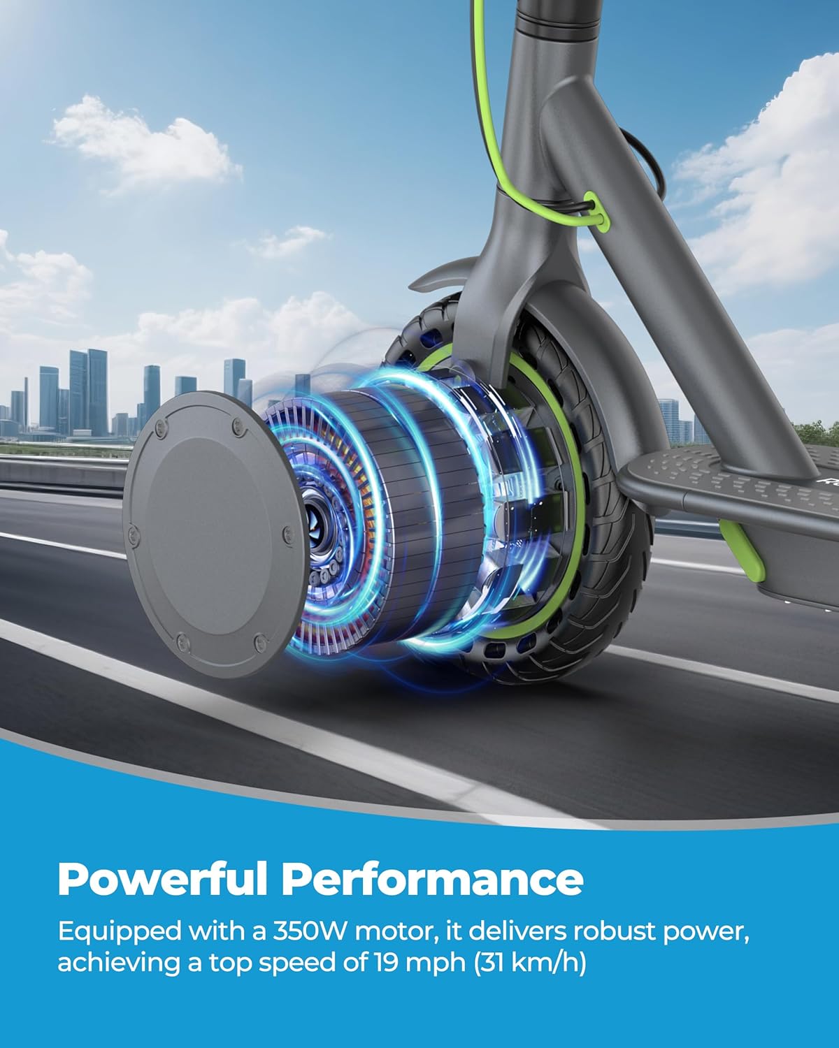 ‎Roinside UP6 Green Electric Scooter